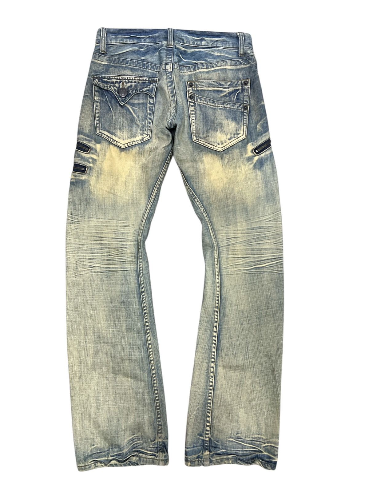 If Six Was Nine FLARE🔥RATTLE RAT DISTRESSED DENIM PANT Size US 30 / EU 46 - 5 Thumbnail
