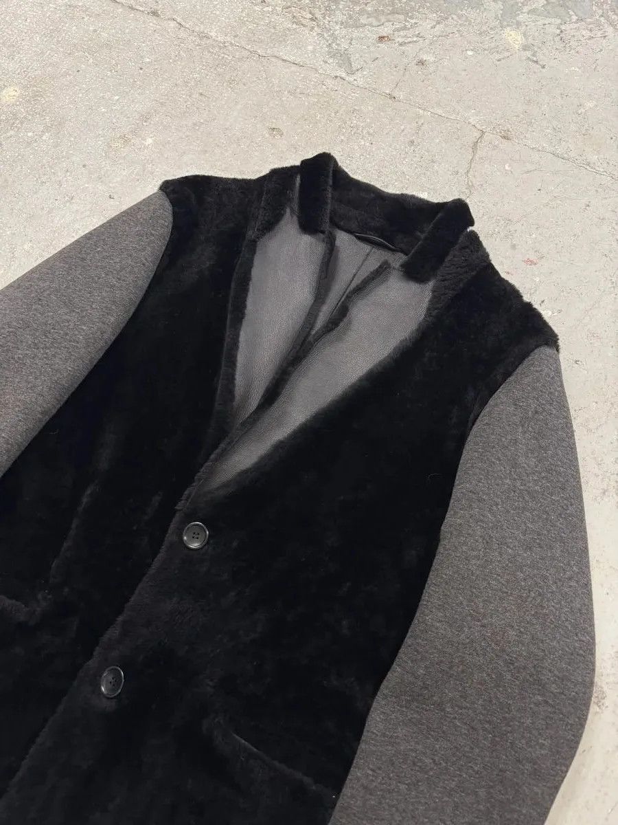 Emporio Armani FW2013 Emporio Armani Black Sherling Wool Sleeves Jacket Size US L / EU 52-54 / 3 - 3 Thumbnail