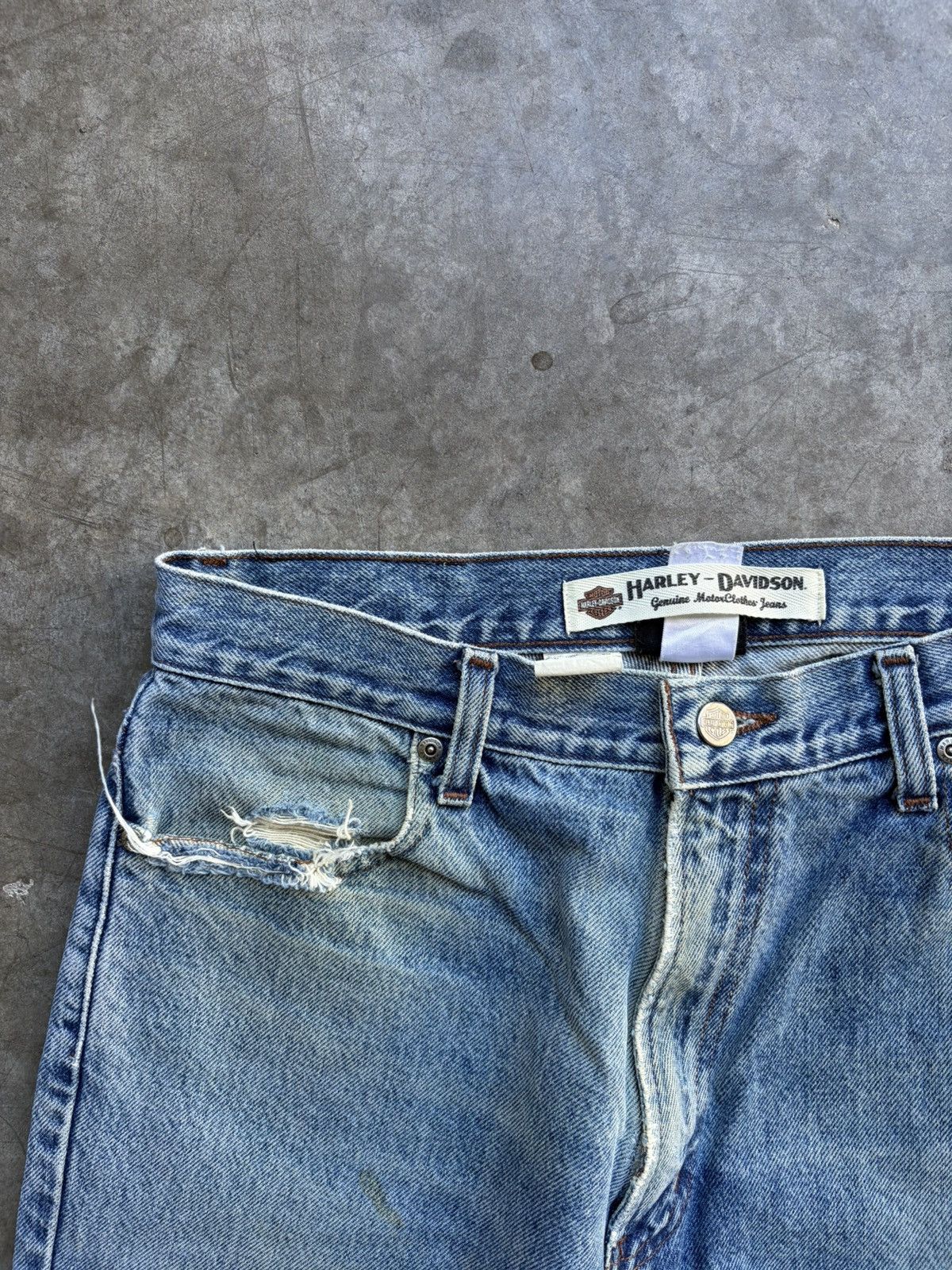 Harley Davidson Vintage Harley Davidson Custom Embroidered Patchwork Denim Size US 32 / EU 48 - 3 Thumbnail