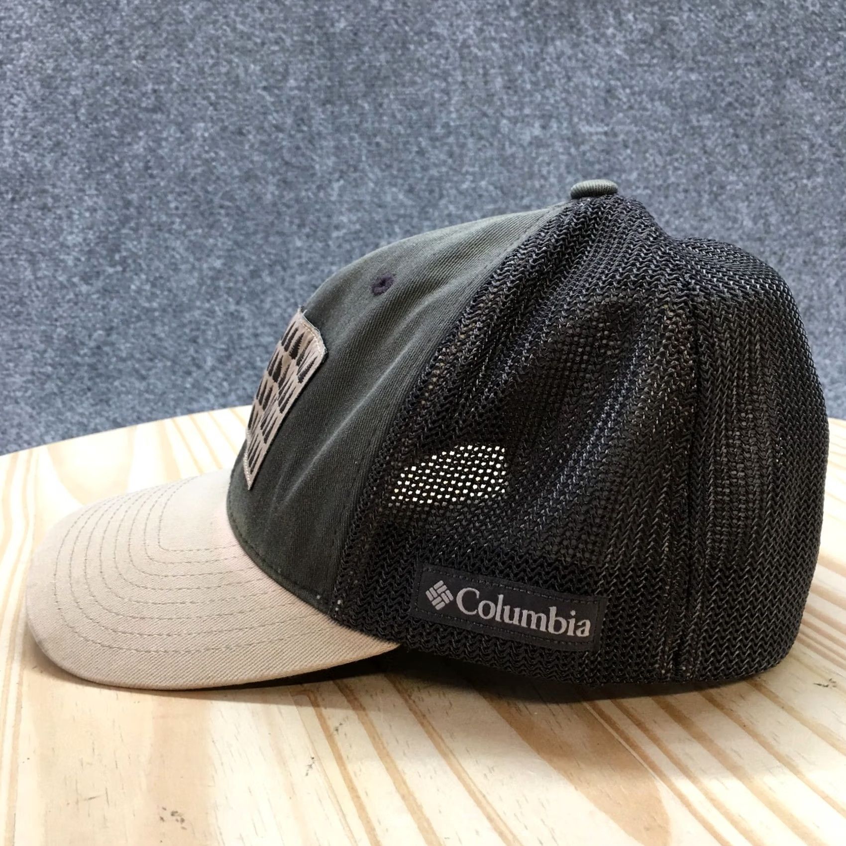 Vintage Columbia Tree Flag Flexfit Trucker Hat Men Gray OS Curved Brim Embroidered Logo Size ONE SIZE - 6 Thumbnail