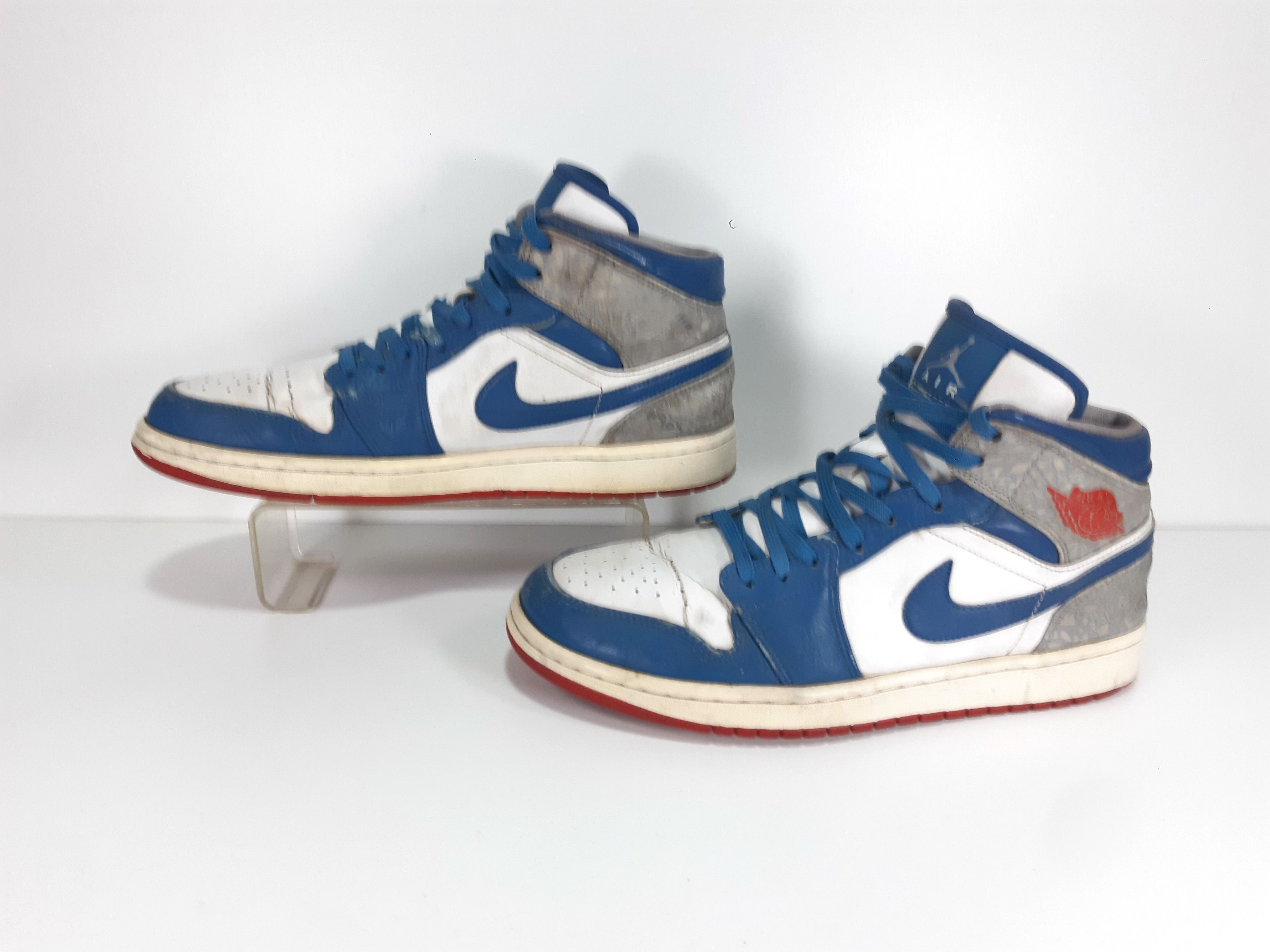 Nike NIKE Air Jordan 1 Mid True Blue 554724-107 size us10/eu44 Size US 10 / EU 43 - 2 Thumbnail