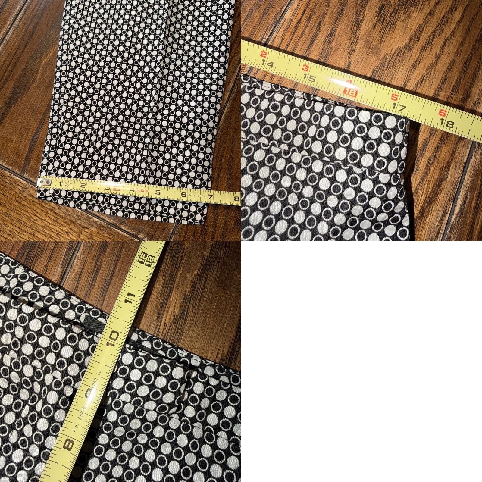Peserico Peserico Italy Women’s Pants Size 48 Black White Dots Made In Italy Size 34" / US 12 / IT 48 - 9 Thumbnail