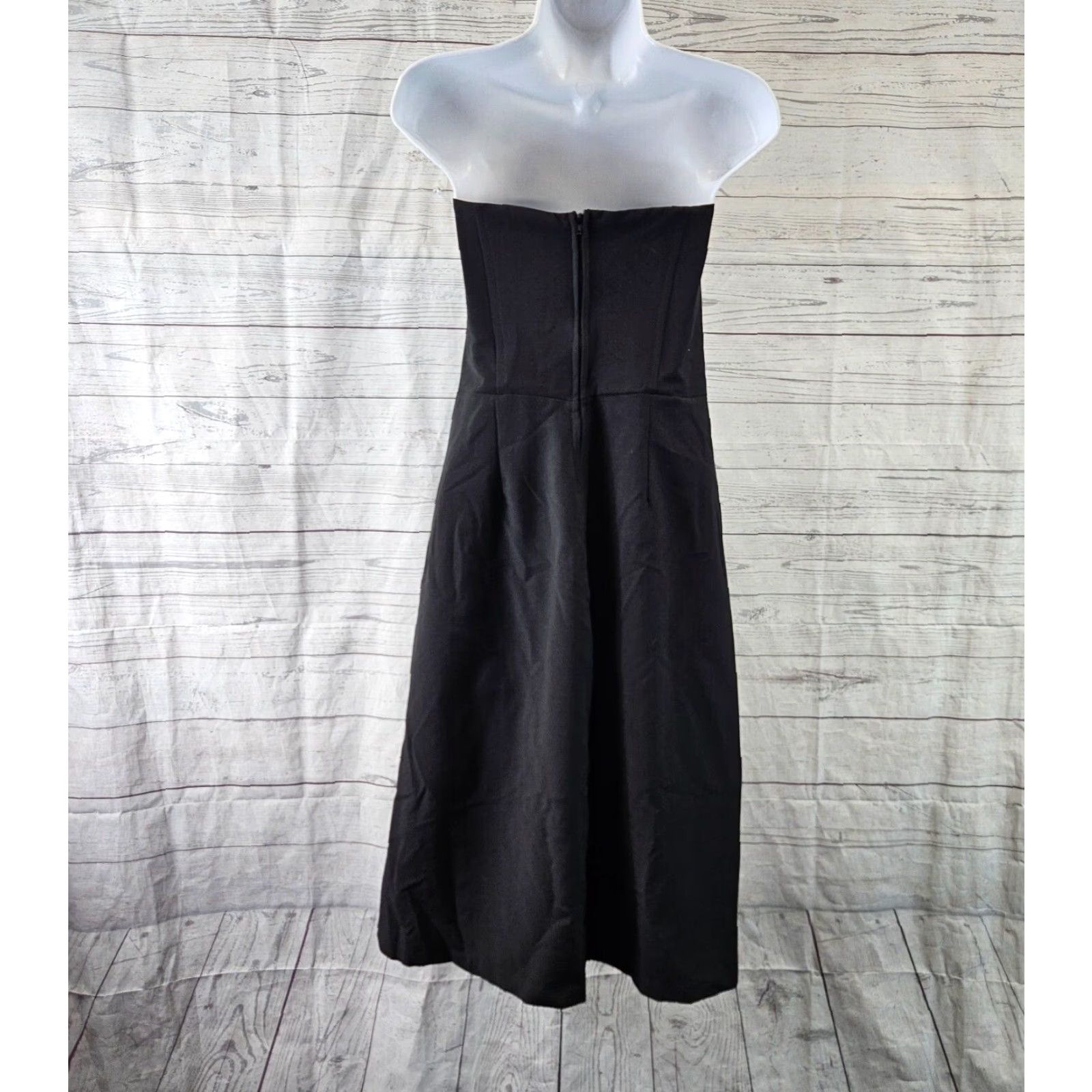 Pinko Rock Steady Womens Strapless Dress Sz 12 Black Pink Embroidered Floral Size XL / US 12-14 / IT 48-50 - 5 Thumbnail