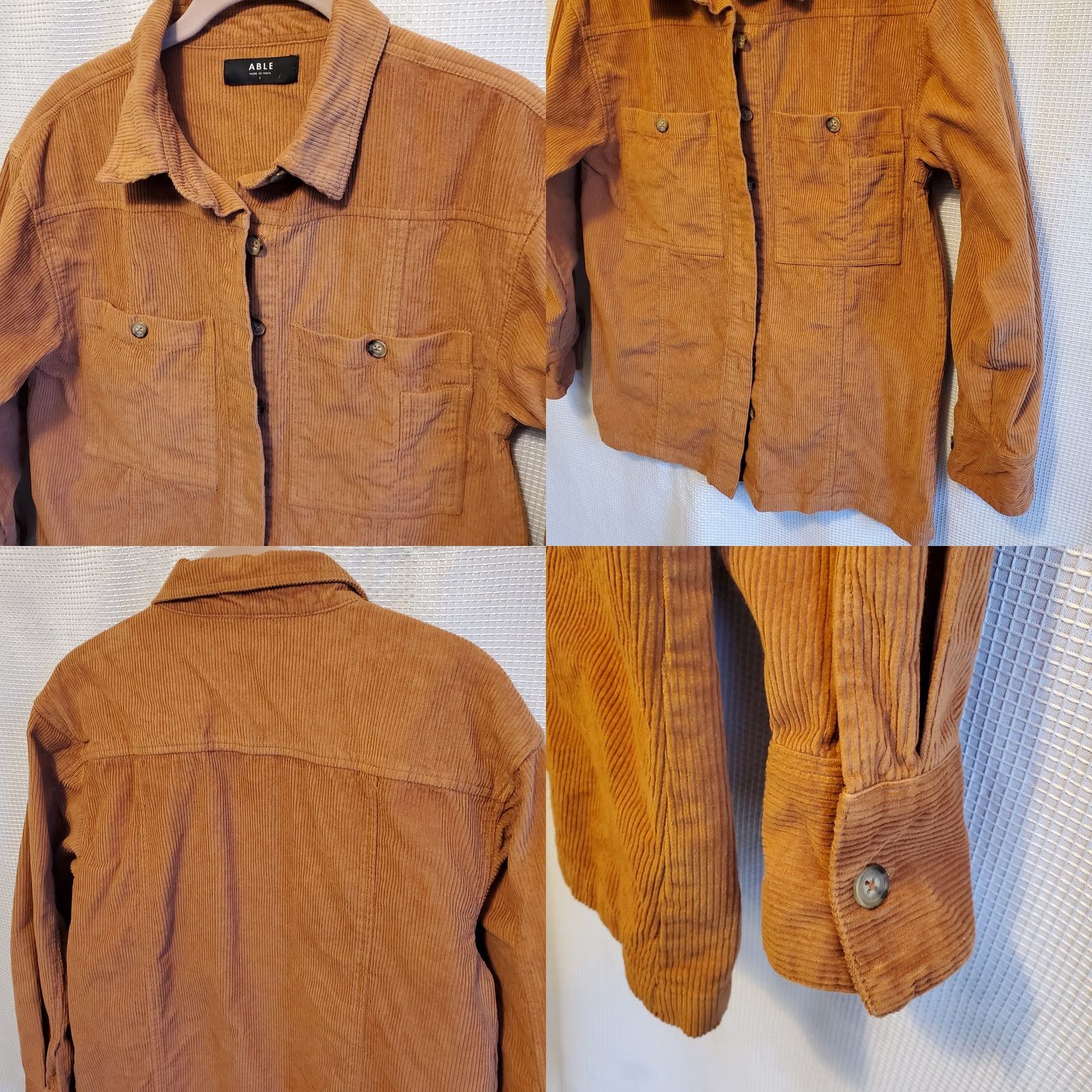 Globe Able Joan Shacket Womens Sm Burnt Orange Corduroy Chore Coat Local + Globe Sz Size S / US 4 / IT 40 - 8 Thumbnail