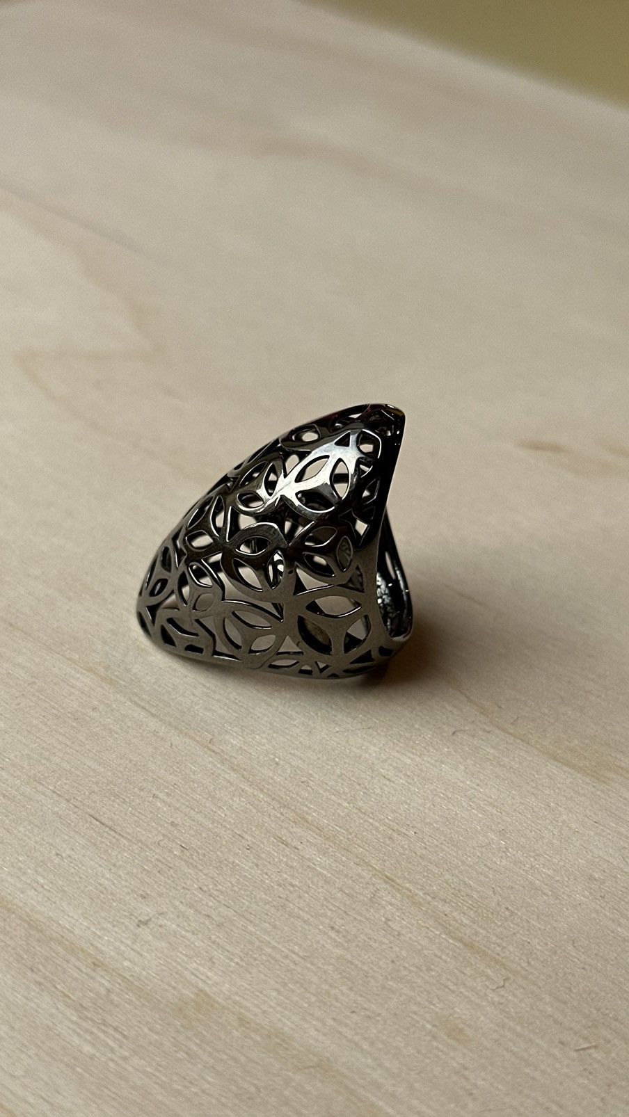 Other Di Modolo Sahara Ring - Pleated Black Rhodium & Silver Sz 7 Size ONE SIZE - 1 Thumbnail
