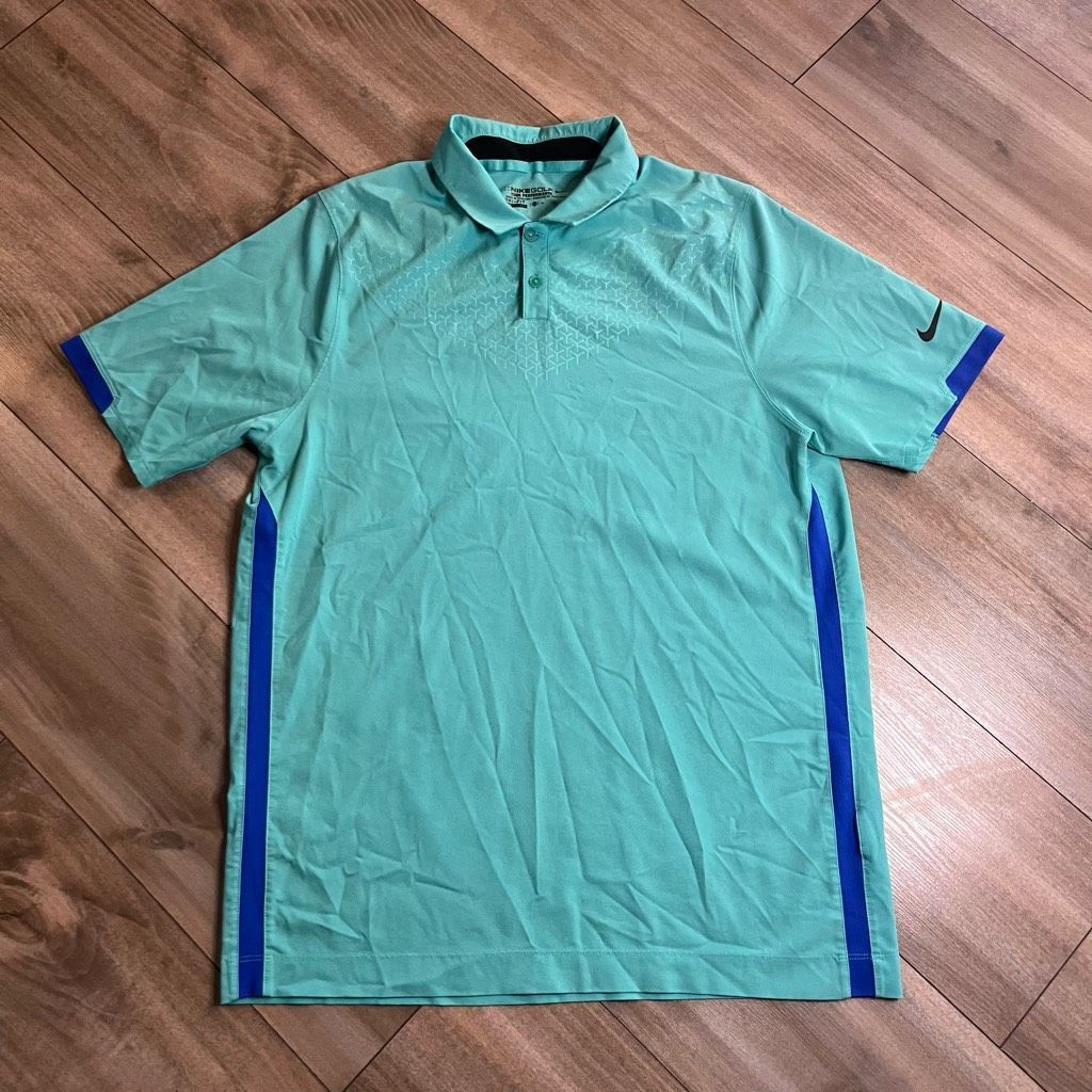 Nike Nike Golf Blue Athletic Casual Polo Men Medium Bin J-34 Size US M / EU 48-50 / 2 - 1 Thumbnail