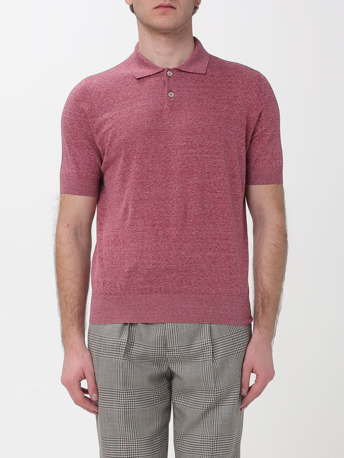 Brunello Cucinelli Brunello Cucinelli Polo Shirt Men Pink Size US XL / EU 56 / 4 - 1 Thumbnail