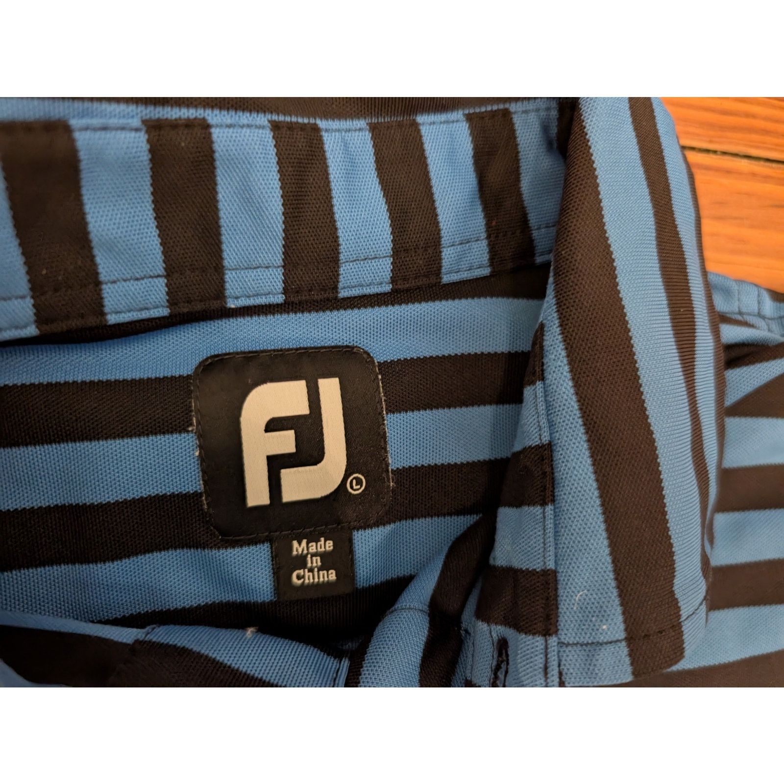 Footjoy Foot Joy Blue/Black FieldStone Mens Striped Golf Polo L Size US L / EU 52-54 / 3 - 5 Thumbnail