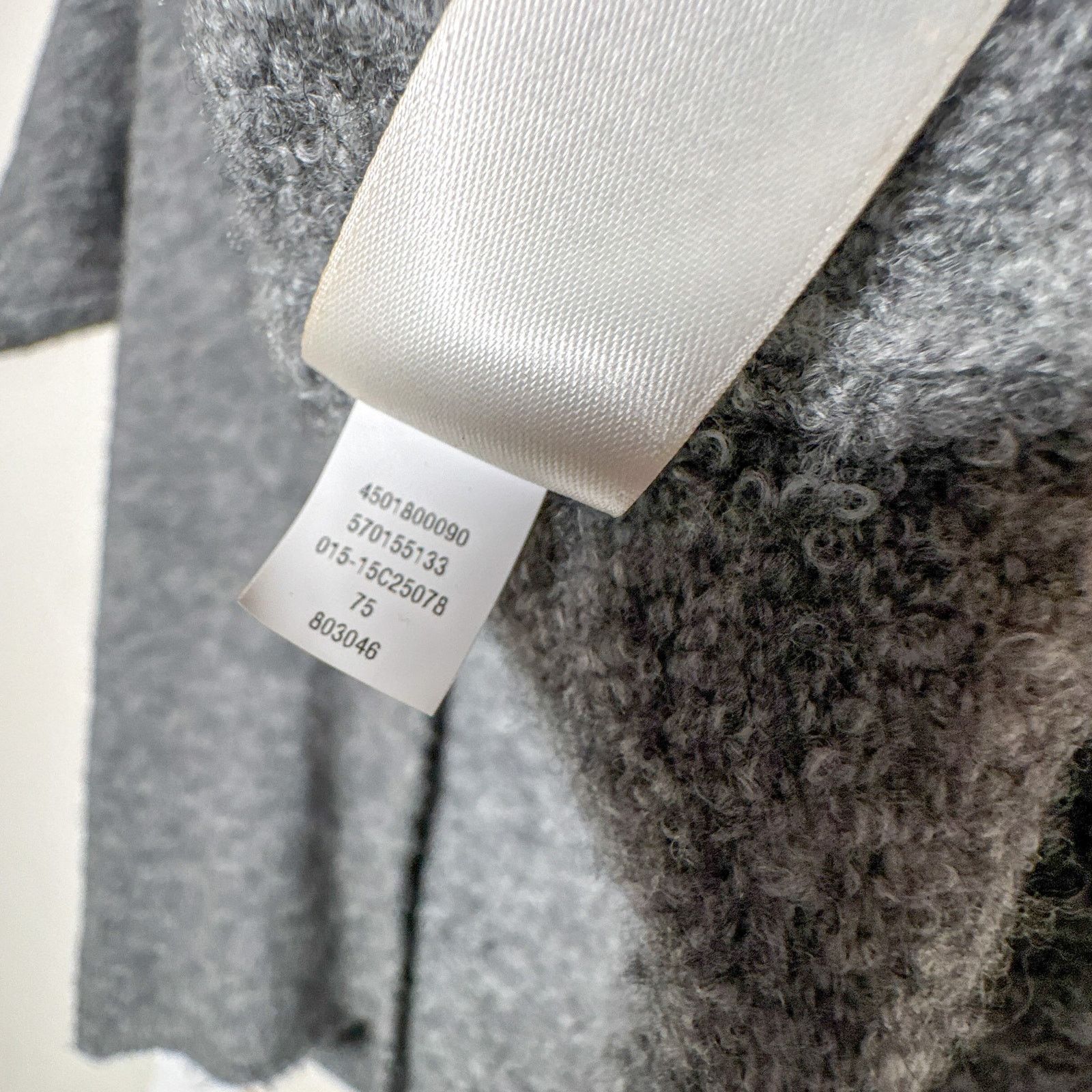 Chicos Chico’s Lillian Faux Fur Collar Cardigan Sweater Gray Wool Size M / US 6-8 / IT 42-44 - 8 Thumbnail