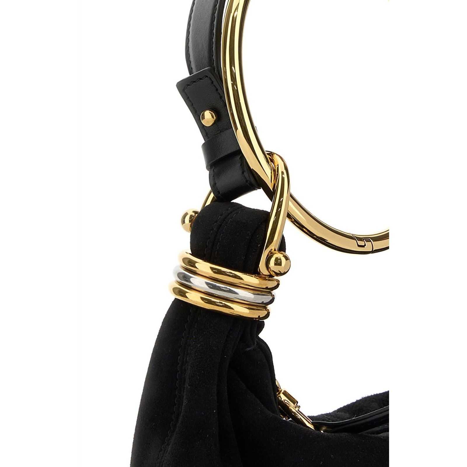 Chloe Chloe Mini Bracelet Hobo Black Suede Handbag New & Authentic Size ONE SIZE - 4 Thumbnail