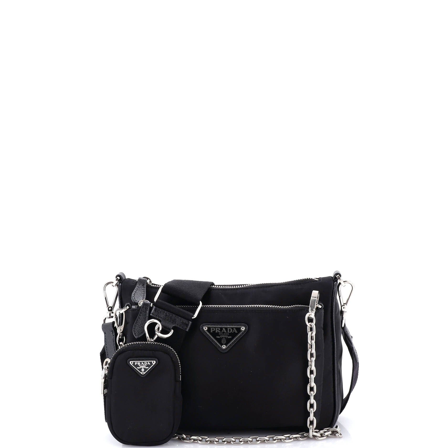 Prada Double Pouch Convertible Crossbody Bag Size ONE SIZE - 1 Thumbnail