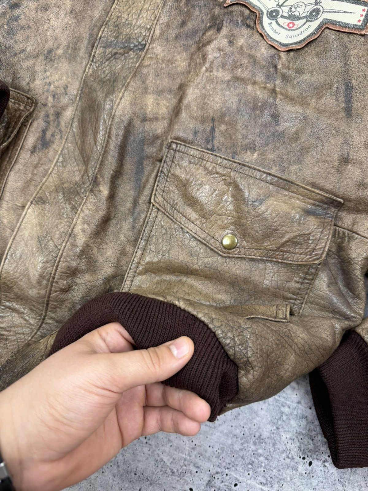 Genuine Leather Genuine Leather Top Gun Aviator USA Vintage Leather Jacket Size US L / EU 52-54 / 3 - 10 Thumbnail