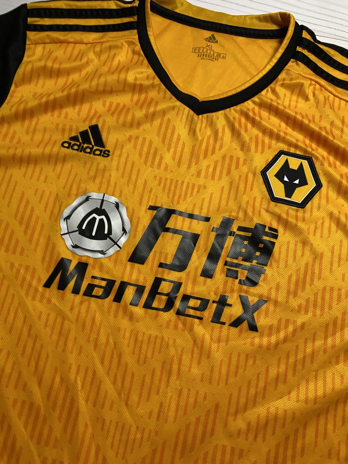 Adidas Adidas Wolverhampton Wanderers 2020/21 home soccer jersey Size US XL / EU 56 / 4 - 7 Thumbnail