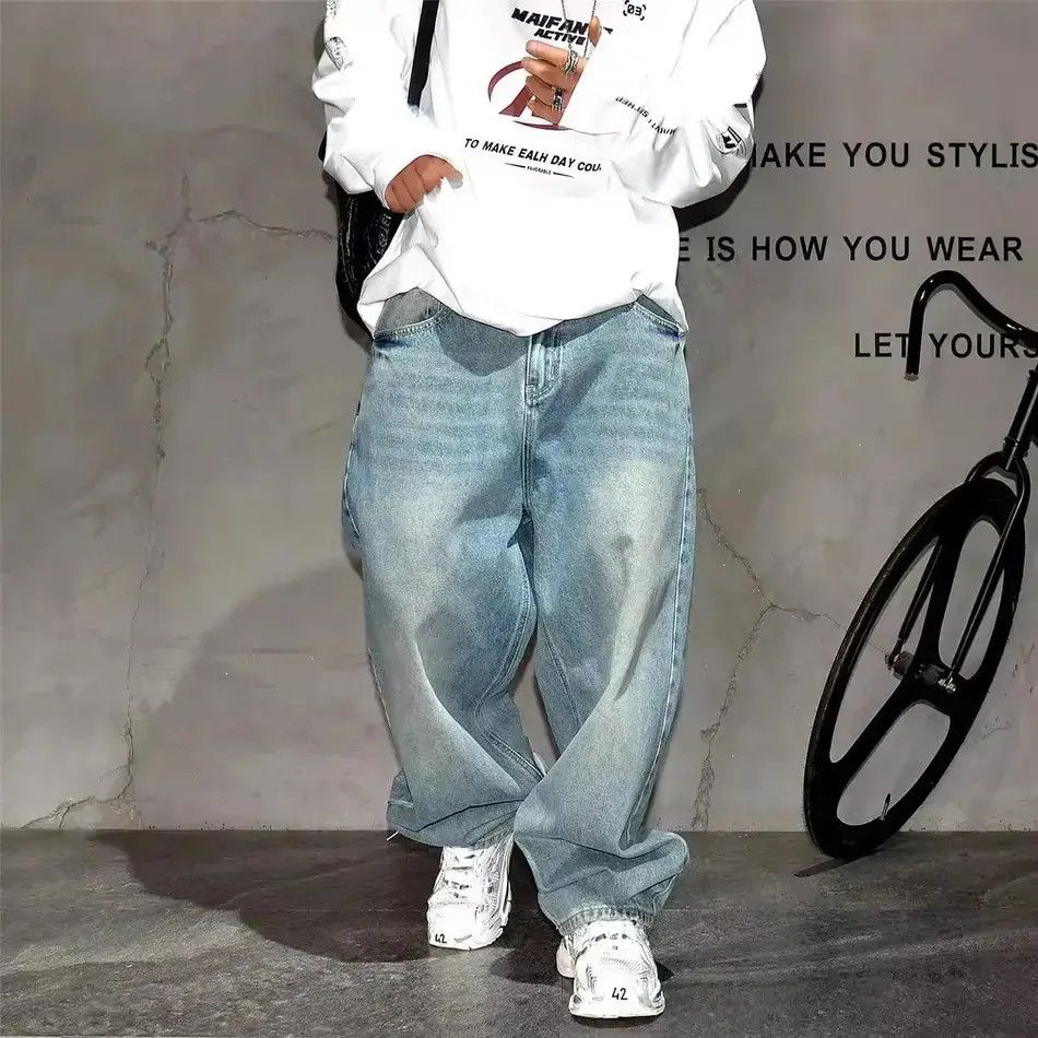 Japanese Brand Distressed Baggy Casual Straight Vintage Retro Jeans y2k Size US 32 / EU 48 - 1 Thumbnail