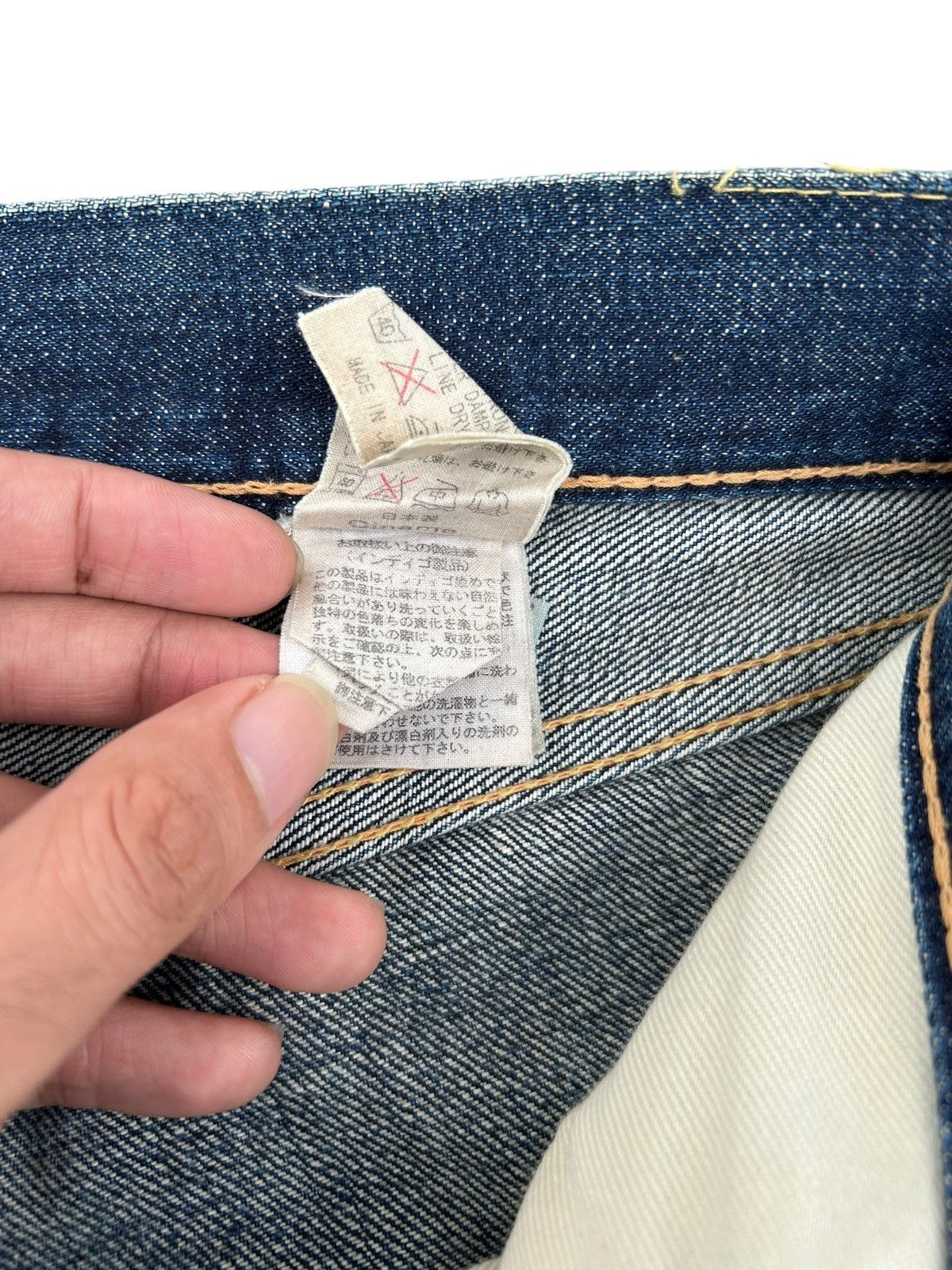 Kapital Vintage Japanese Brand CINAME Selvedge Distressed Denim Jean Size US 32 / EU 48 - 10 Thumbnail