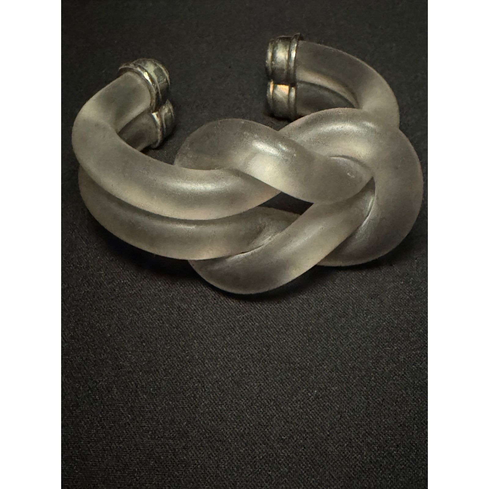 Other Frosted Lucite Pretzel Knot Cuff Bracelet Dorothy Thorpe? Size ONE SIZE - 2 Thumbnail