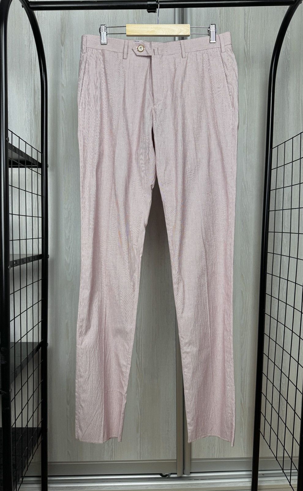 Boggi Boggi Milano Deadstock red striped cotton chino pants Size US 34 / EU 50 - 1 Thumbnail