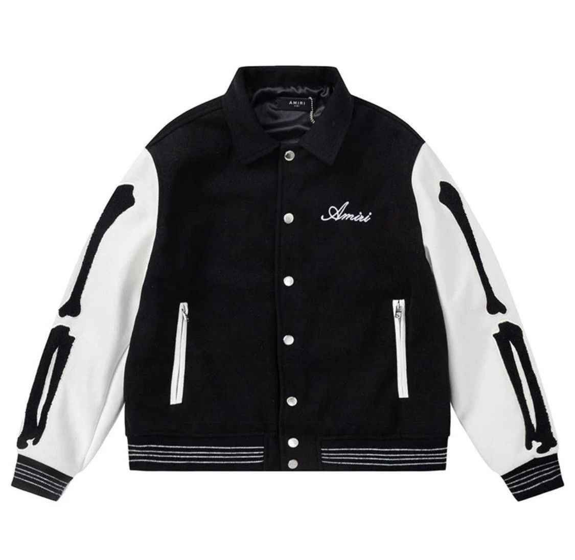 Amiri AMIRI Bone Embroidered Baseball Jacket Size US M / EU 48-50 / 2 - 1 Thumbnail