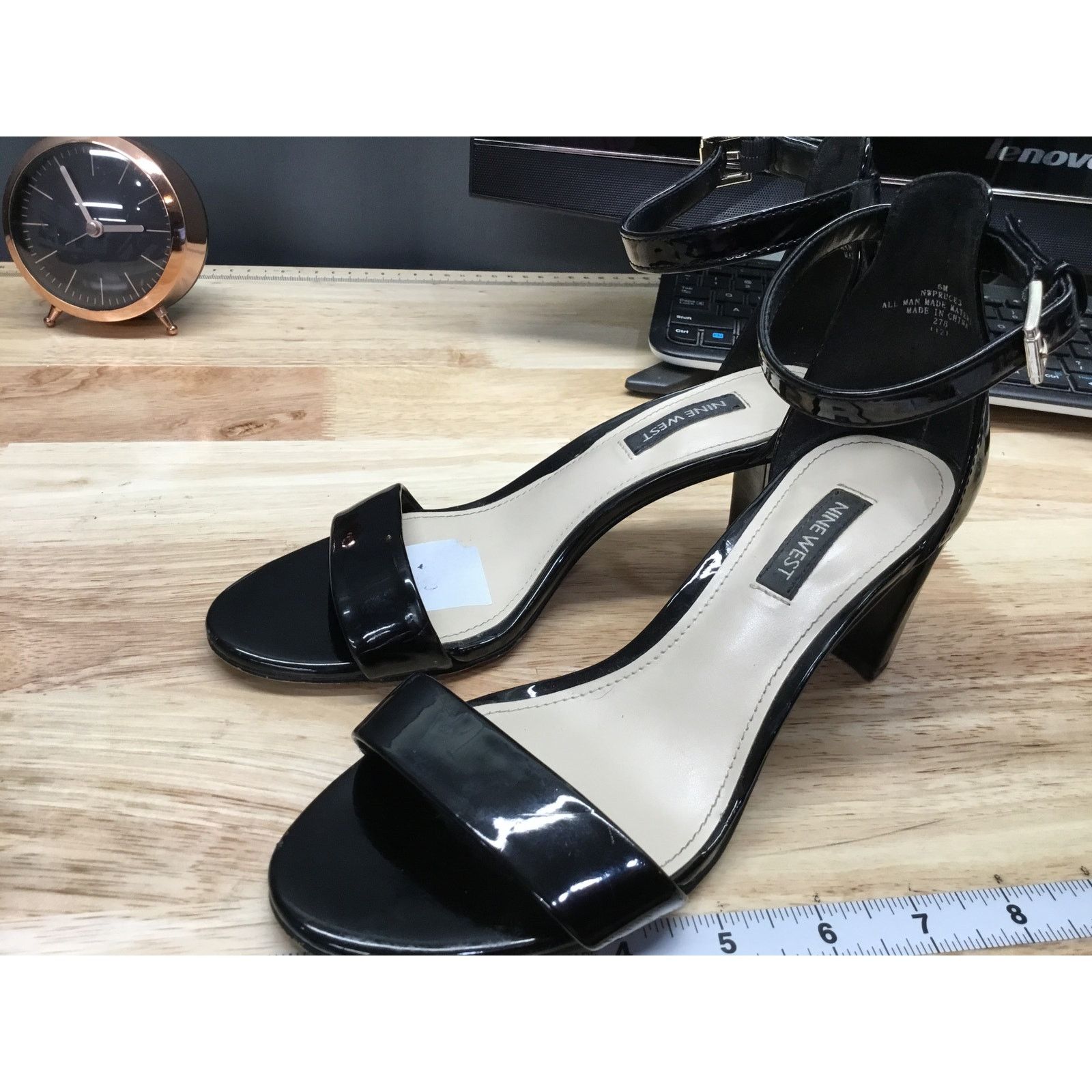 Nine West Nine West Pruce 3 Sandals Women's Black Patent Leather 6 Size US 6 / IT 36 - 4 Thumbnail