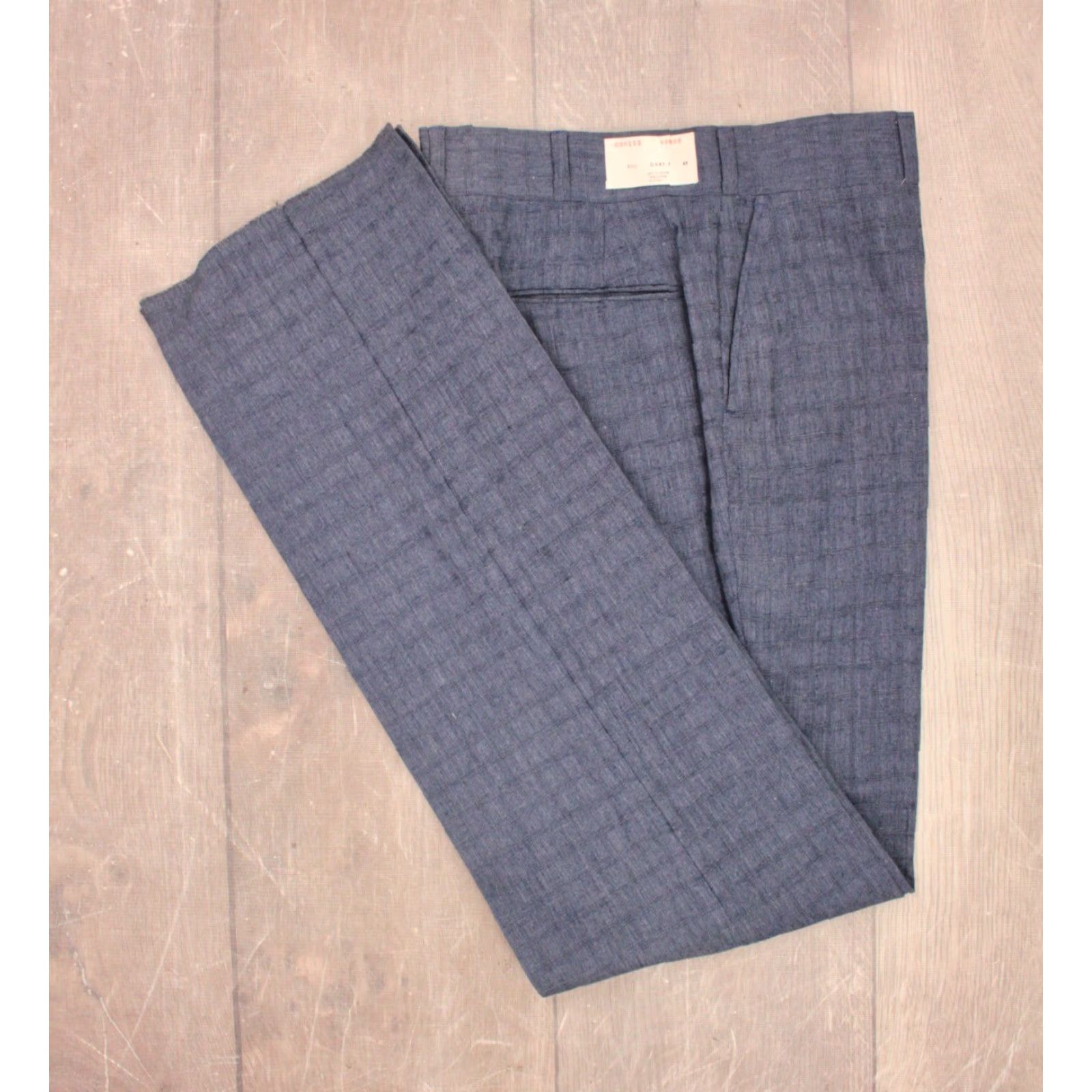 Vintage VINTAGE Haspel Leisure Suit Blue 70s 2 PC Mens Sz 43W38 Polyester Cotton 1970s Disco Size 46R - 3 Thumbnail