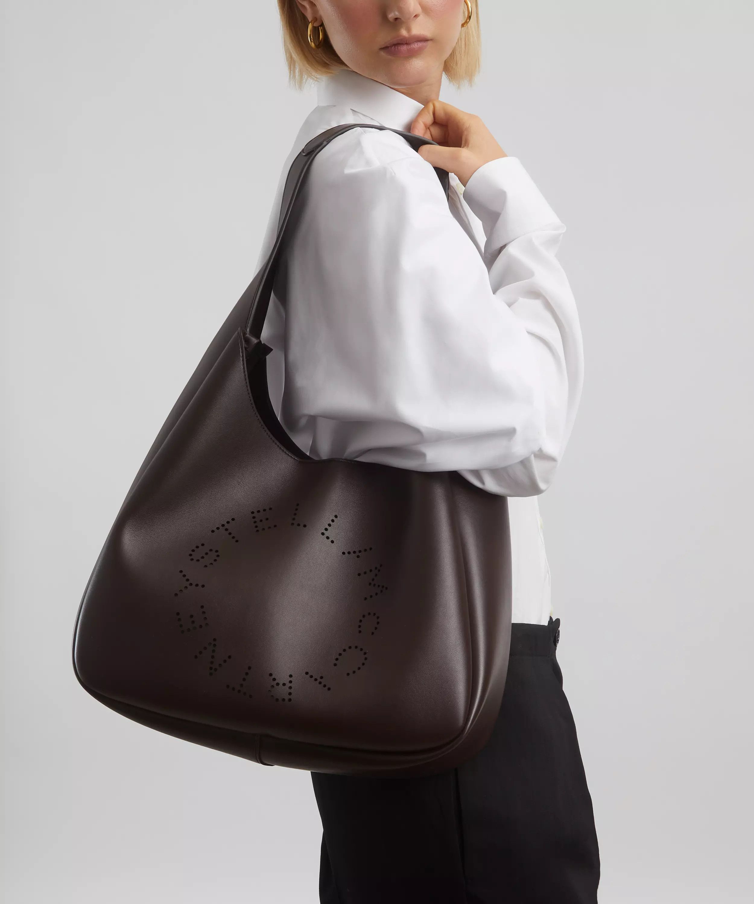 Stella McCartney o1s22i1n1024 Size: OS / Square Stella Logo Tote Bag in Brown Size ONE SIZE - 2 Thumbnail