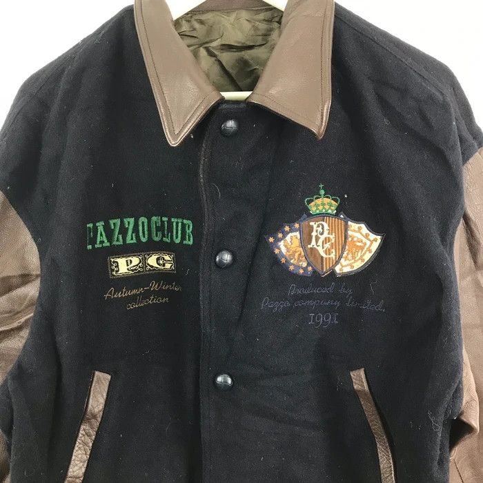 Japanese Brand SY0095 VTG JAPAN PAZZOCLUB LEATHER SLEEVE VARSITY JACKET Size US L / EU 52-54 / 3 - 3 Thumbnail
