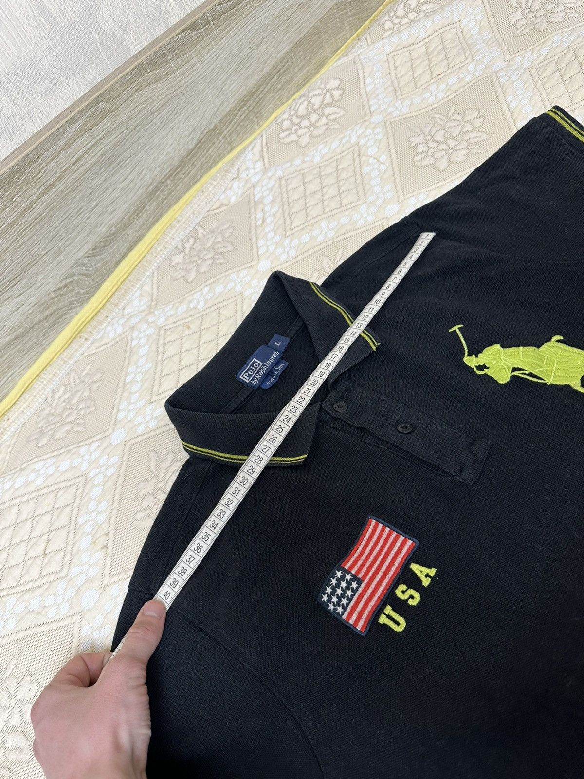 Polo Ralph Lauren 🔥 Vintage Polo Ralph Lauren Big Pony USA Flag Chief Keef Y2K Size US L / EU 52-54 / 3 - 11 Thumbnail