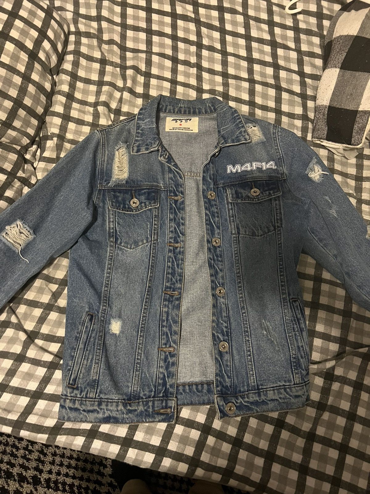 Other MAFIZA SZN Light Blue Distressed Denim Jacket Size US S / EU 44-46 / 1 - 2 Thumbnail