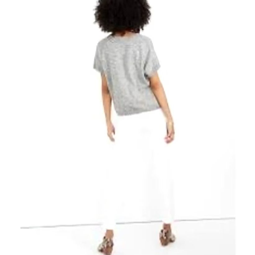 Madewell Madewell Sweater Tee Short Sleeve Top Heathered Gray Cotton Blend Paulson Sz M Womens V-Neck Pullover Shirt Size M / US 6-8 / IT 42-44 - 7 Thumbnail