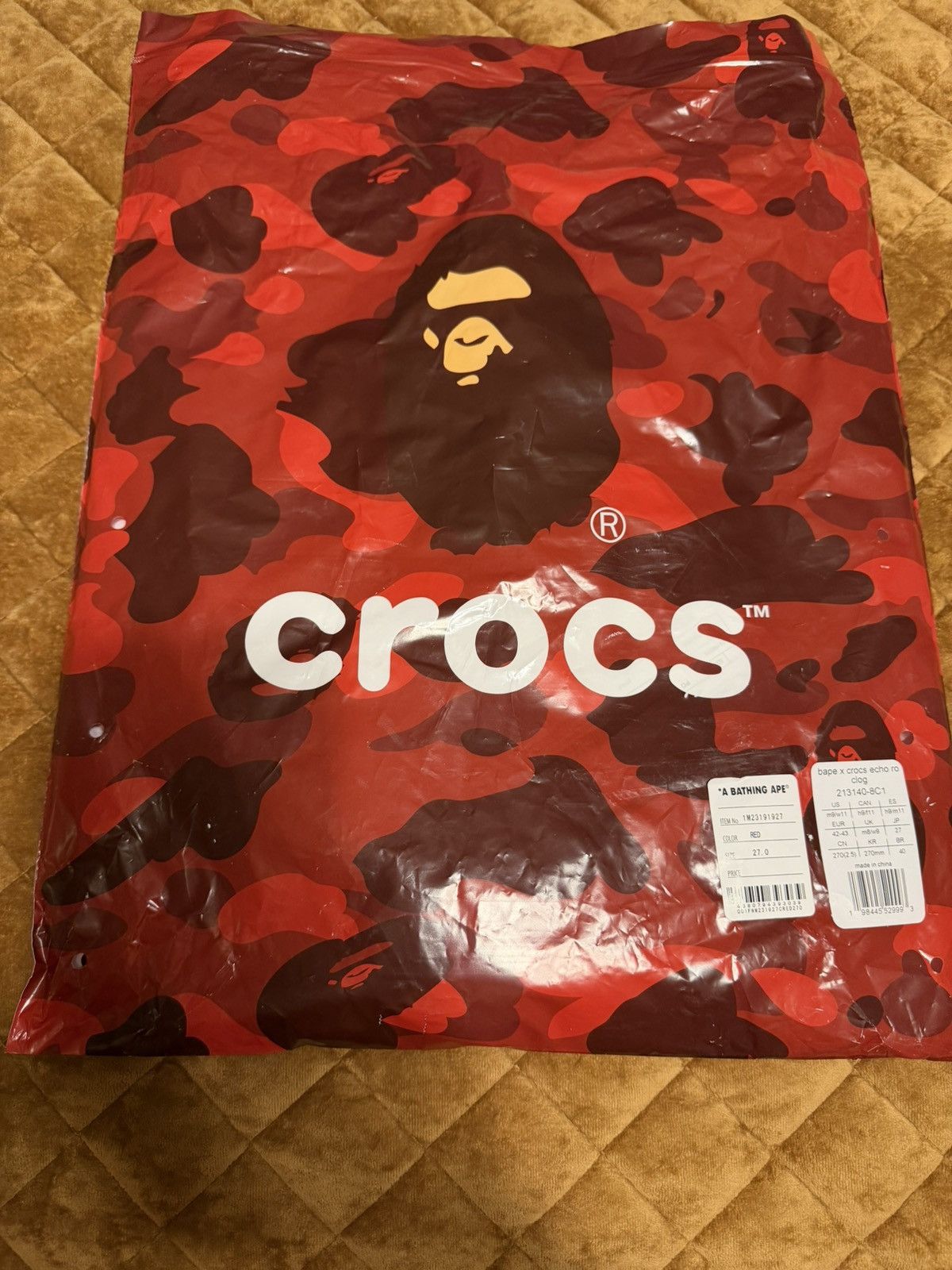 Bape × Crocs Size 9 - Bape X Crocs Echo RO Clog Bape Flame Camo Red Size US 9 / EU 42 - 5 Thumbnail