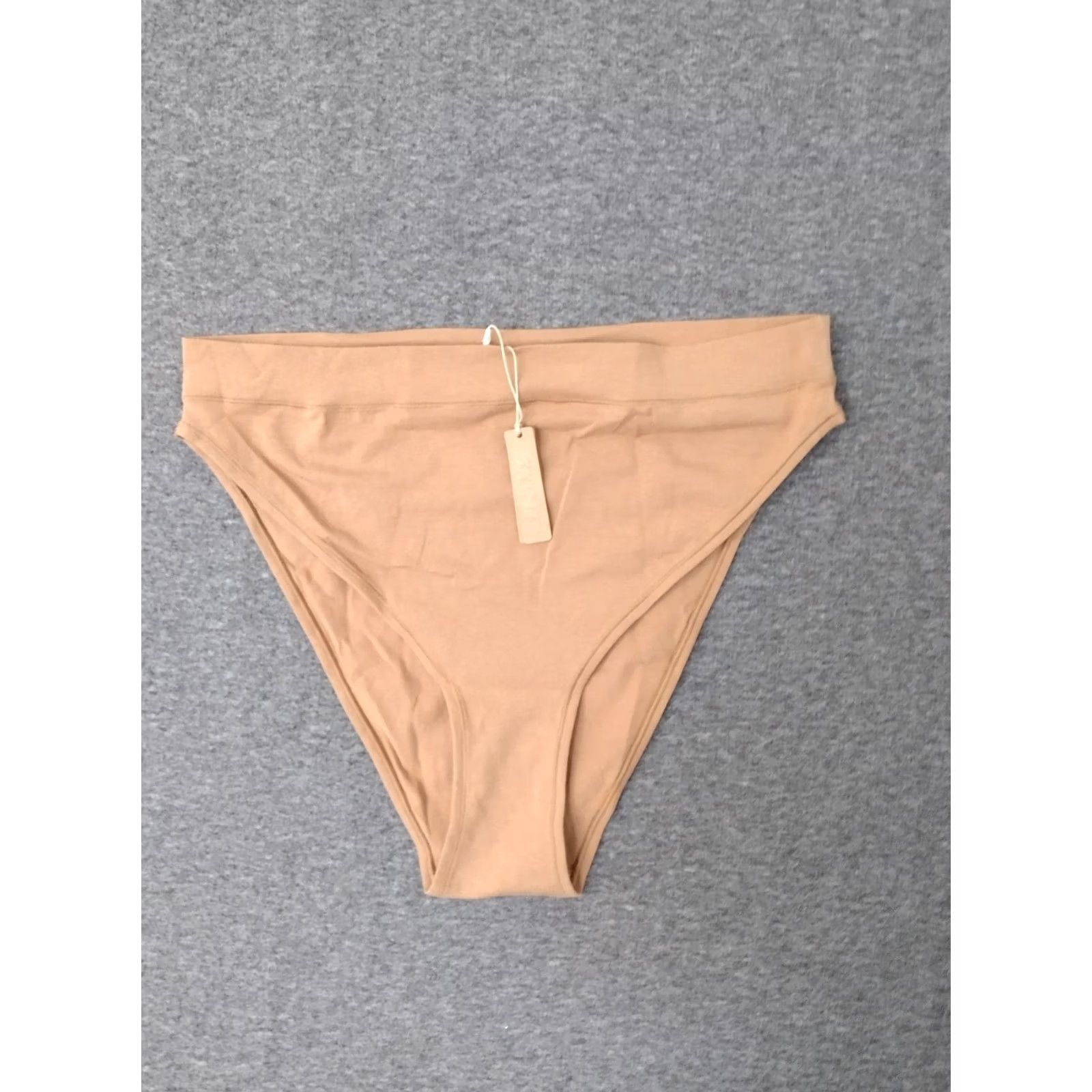 SKIMS Skims Panties Tanga Plus Size Camel 4X Underwear Cotton Blend 90% Cotton / 10% Spandex Womens Colorful Breathable Elastic waist Hand Wash Only Size 40" / US 18 - 2 Thumbnail