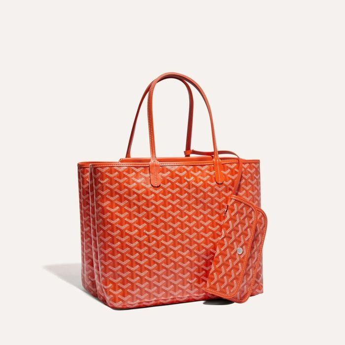 Goyard GOYARD BAG TOTE MONOGRAM LEATHER BLACK WHITE SAINT LOGO Grailed