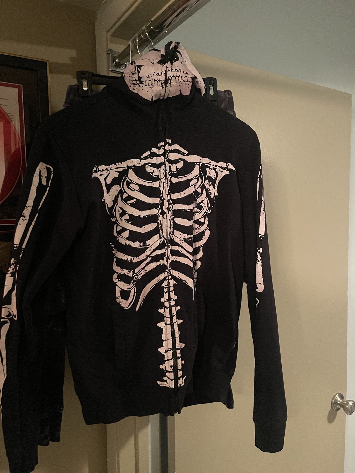 Hot Topic xxxRUDE Hot Topic Skelton Full Zip Up Hoodie Size M / US 6-8 / IT 42-44 - 2 Thumbnail