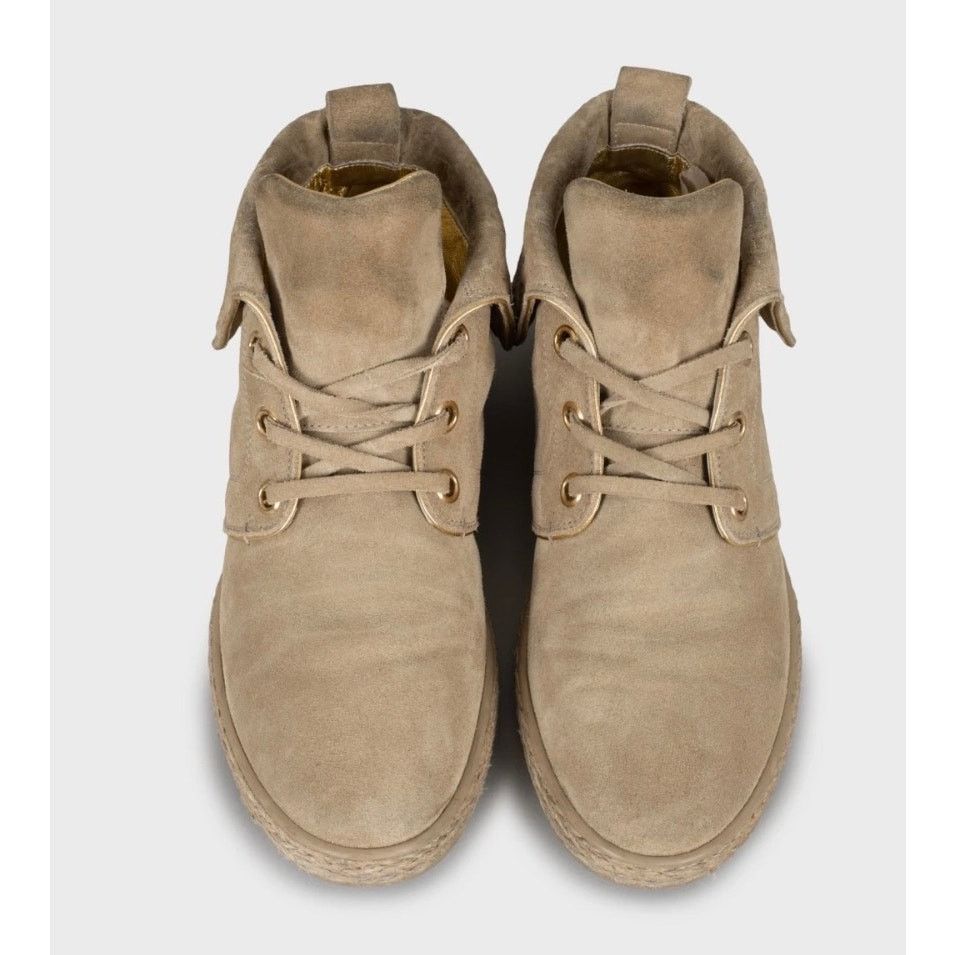 Louis Vuitton Louis Vuitton Beige Suede Empreinte Lace-Up Booties - 38 Size US 7 / IT 37 - 2 Thumbnail