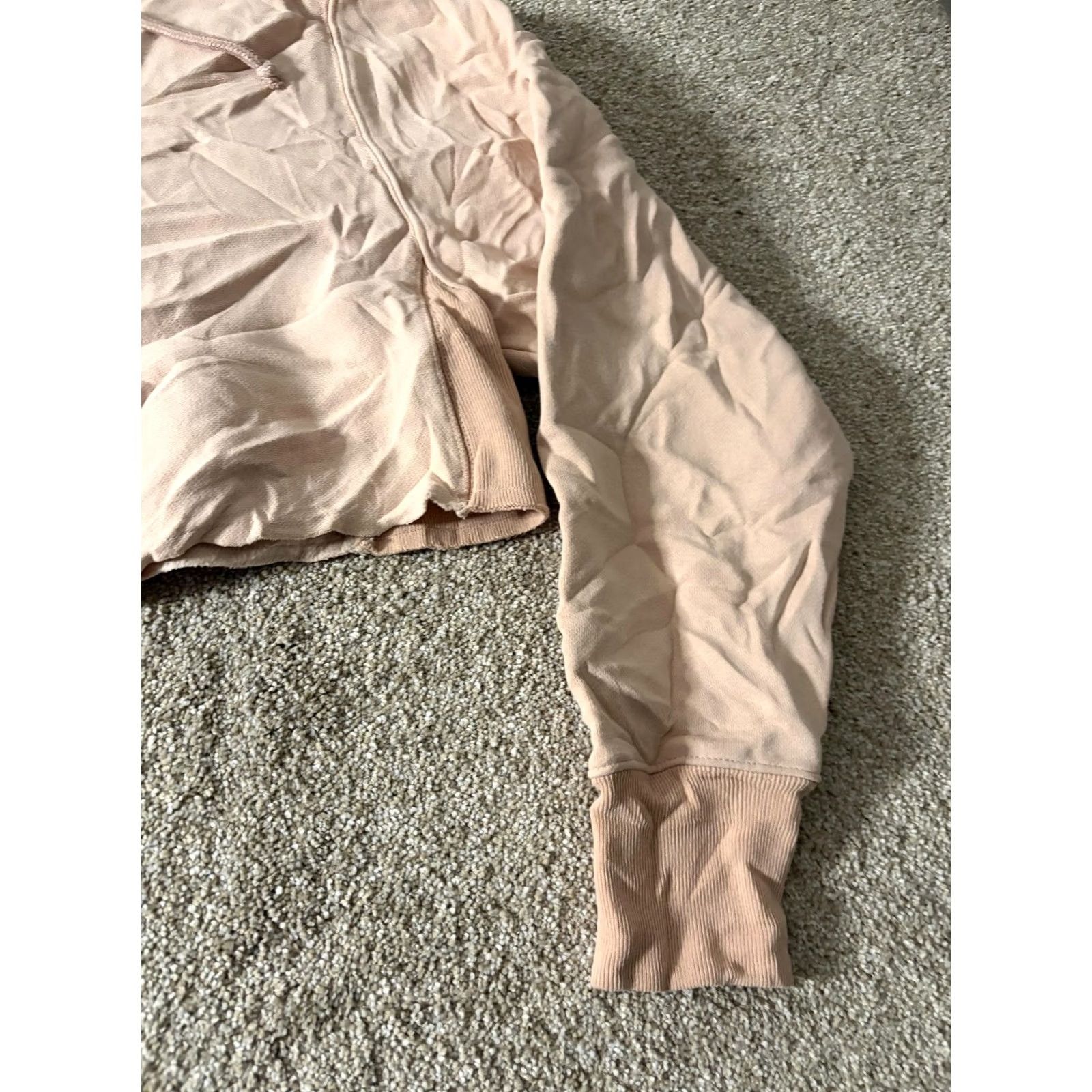 Champion Champion Hoodie Womens Medium Pink Reverse Weave Cropped Fleece Logo Sweatshirt Size M / US 6-8 / IT 42-44 - 3 Thumbnail
