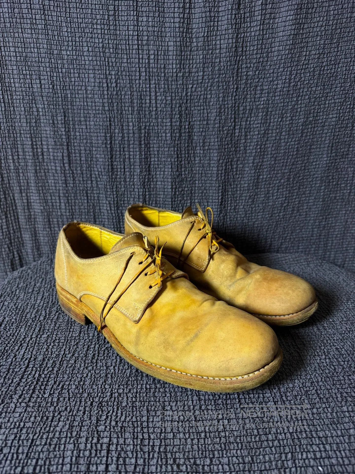 Guidi guidii 992 rare yellow derby shoes. Size US 10 / EU 43 - 2 Thumbnail