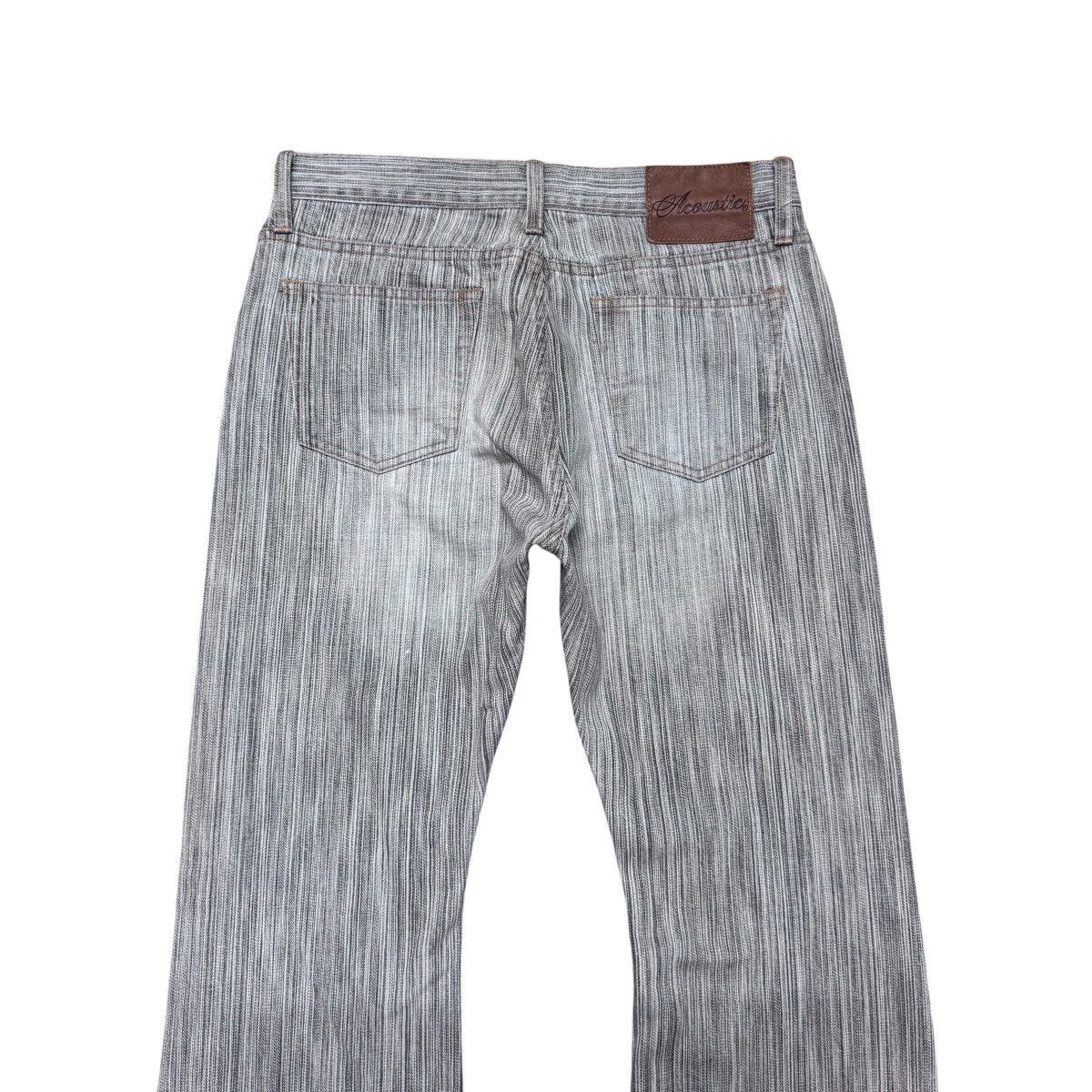 Japanese Brand Acoustic Japan Striped Denim Flare Jeans Size US 30 / EU 46 - 9 Thumbnail