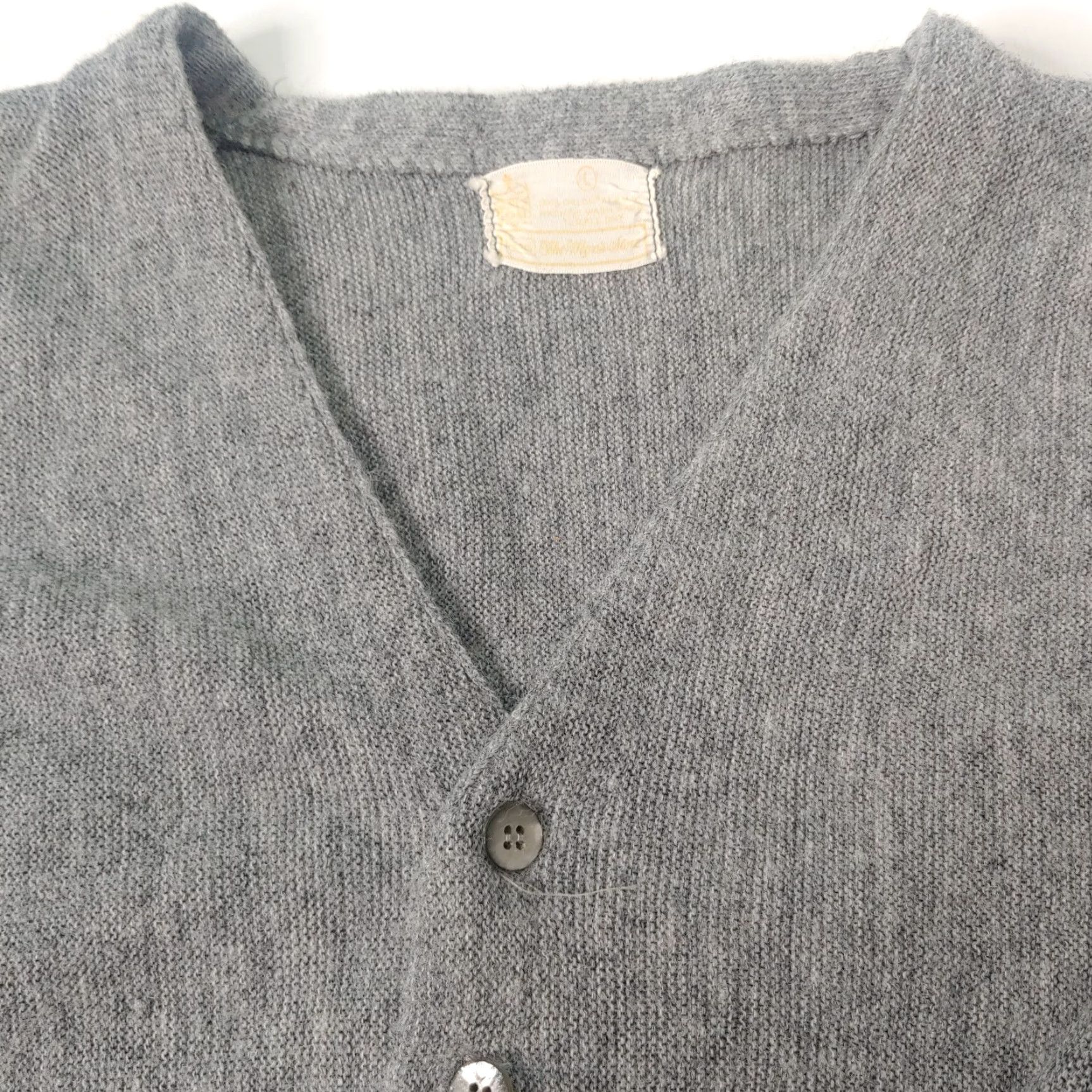 Sears VINTAGE Kings Road Sears The Mens Store Cardigan Sweater L Gray Orlon Acrylic Grandpa Vtg Men Cardigan Size US L / EU 52-54 / 3 - 3 Thumbnail