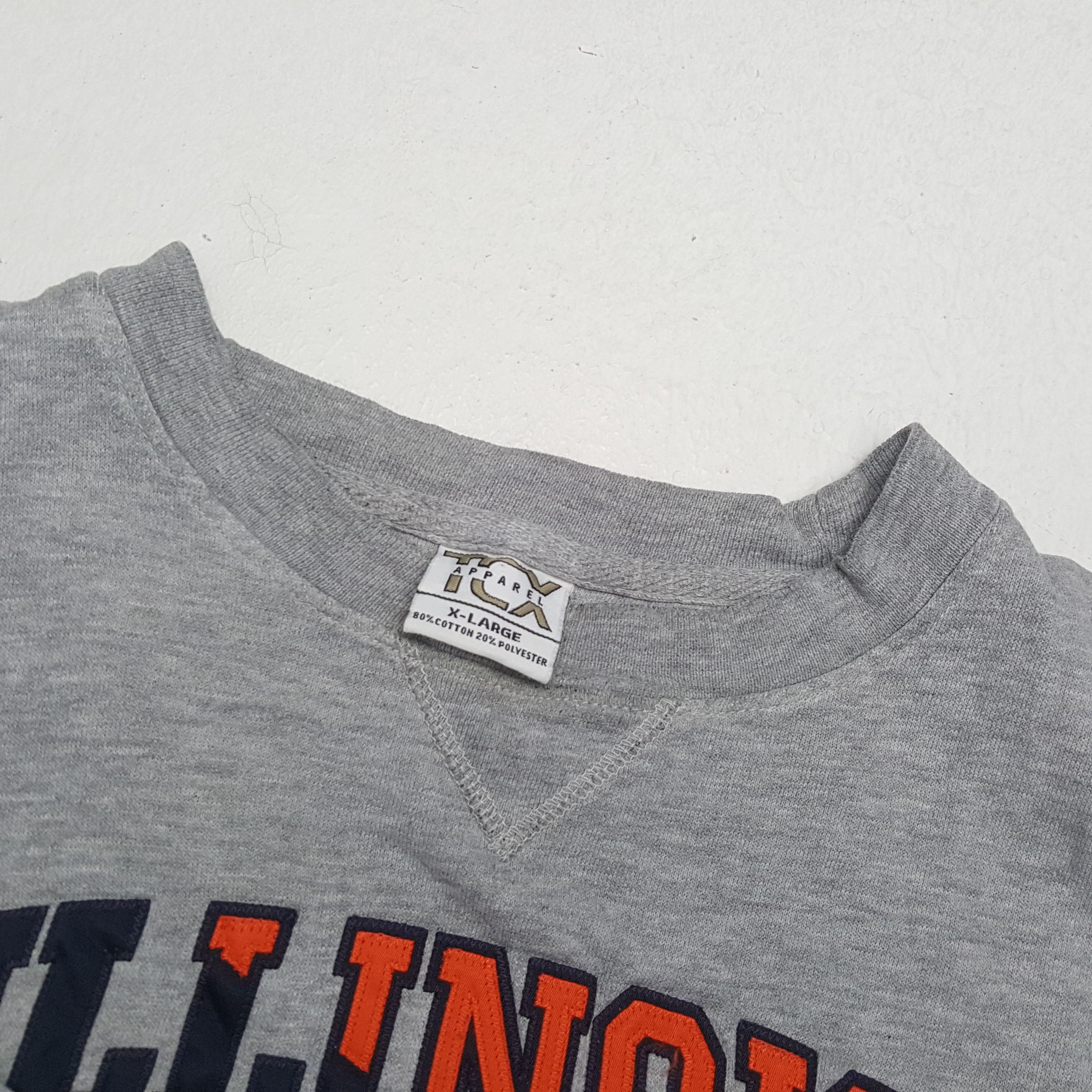 NFL × Vintage ILLINOIS NFL Center Design Streetwear Style Sweatshirt Size US XXL / EU 58 / 5 - 8 Thumbnail
