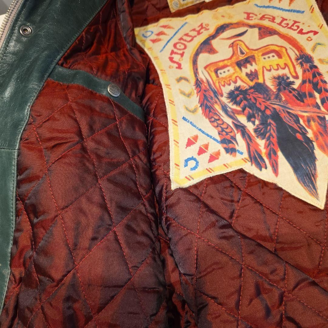 Avirex Avirex - S Leather Jacket Beige Red College Stadium 90s 80s Size US S / EU 44-46 / 1 - 7 Thumbnail