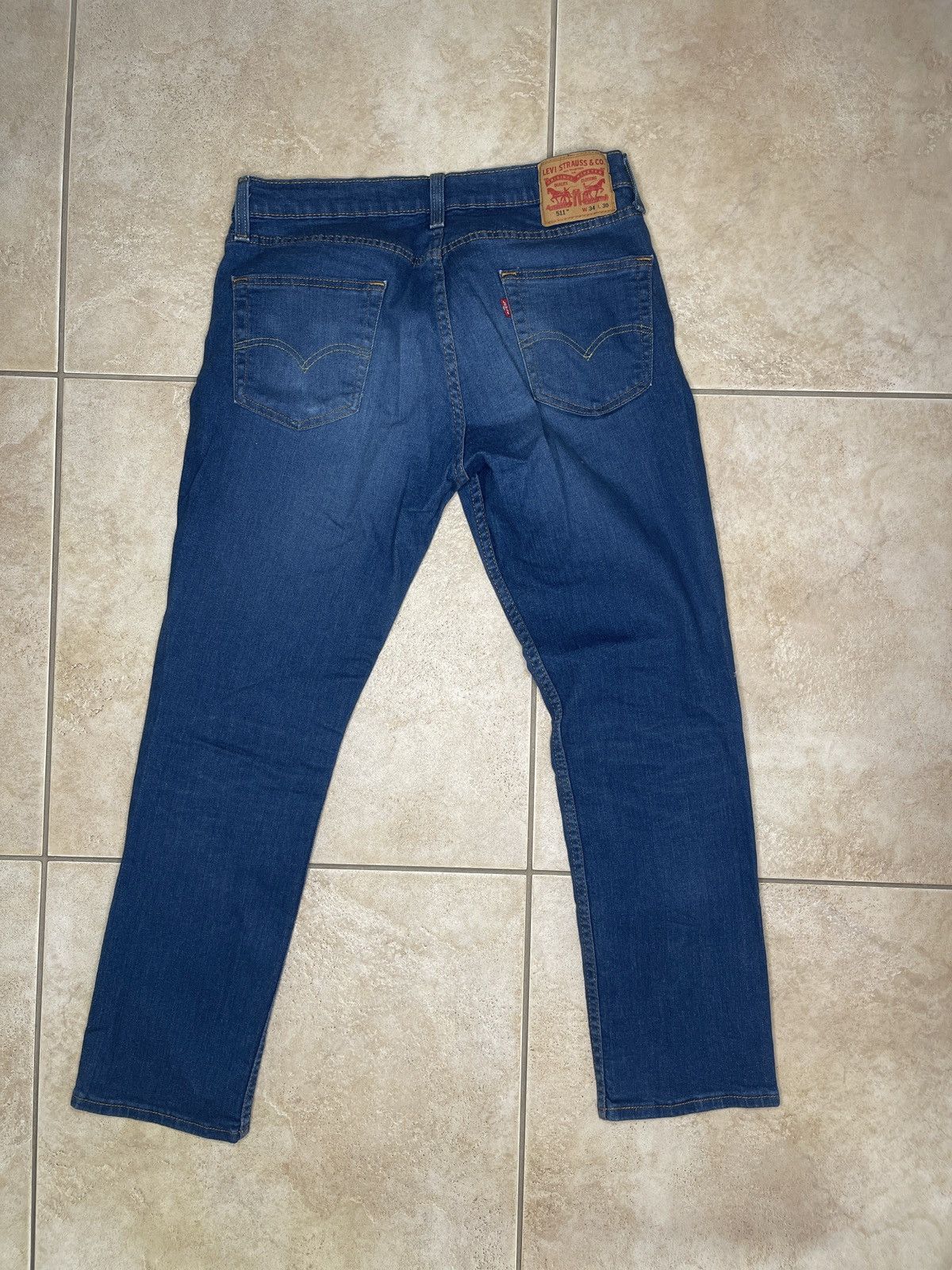 Levi's Levi's Men's 511 STRETCH Denim Jeans - Deep Blue - W34 L30 Size US 34 / EU 50 - 2 Thumbnail