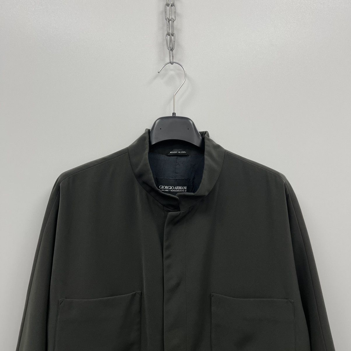 Giorgio Armani Giorgio Armani Pocket Vintage Polyester Jacket Green Rare Size US L / EU 52-54 / 3 - 2 Thumbnail