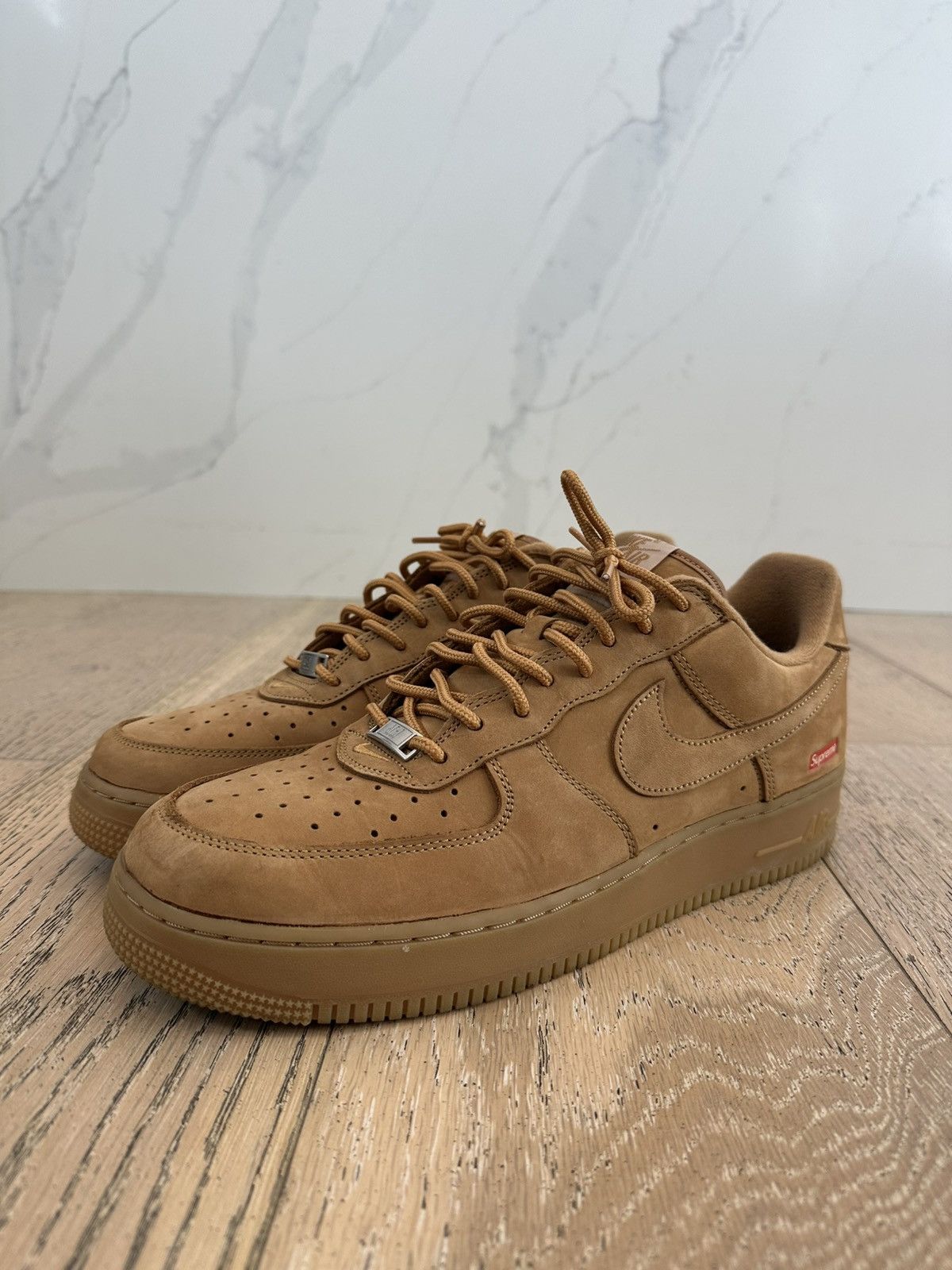 Nike × Supreme Nike Air Force 1 Low SP Supreme Wheat Size US 12 / EU 45 - 1 Thumbnail