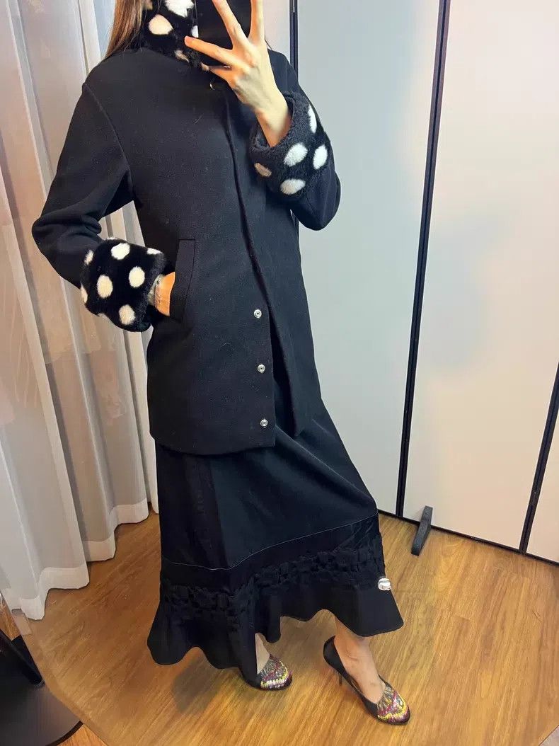 Comme des Garcons Comme Des Garcons size M Mixed Materials Fish Tail Long Sk Size 23" - 9 Thumbnail