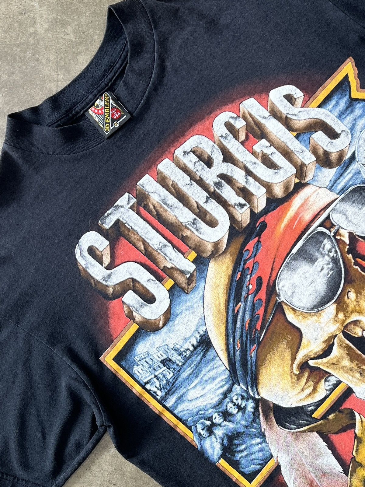 Harley Davidson Vintage 3D Emblem 1993 Sturgis Motorcycle Tee XL Size US XL / EU 56 / 4 - 1 Thumbnail