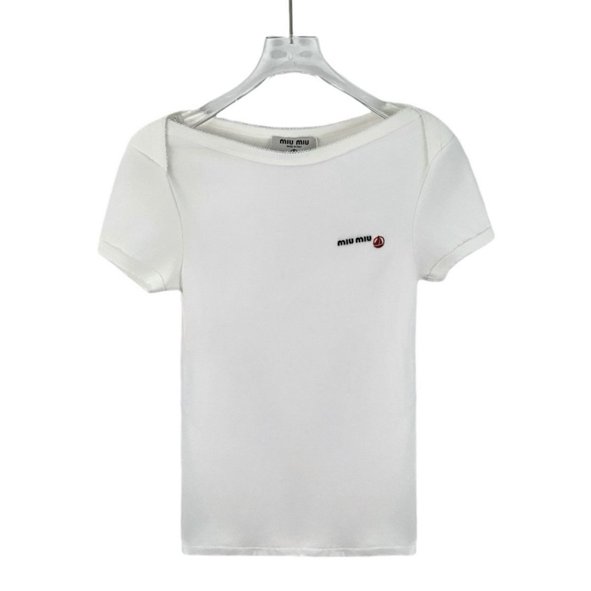 Miu Miu Miu Miu x Petit Bateau cotton short-sleeved T-shirt Size S / US 4 / IT 40 - 1 Thumbnail