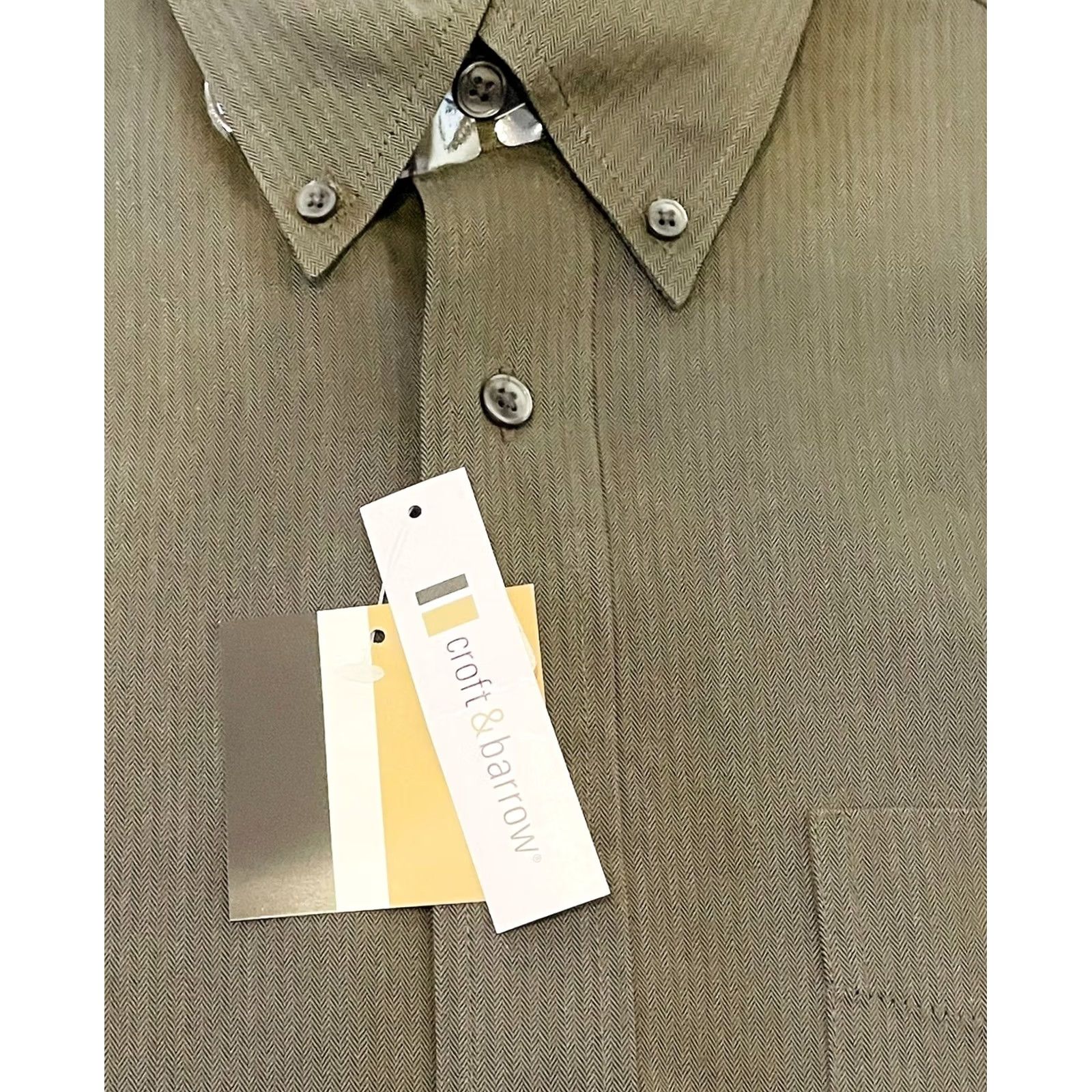 Croft & Barrow Croft & Barrow Gray Long Sleeve Button Down Shirt Size S Small New With Tags Mens Regular Cotton Blended Fabric Size US S / EU 44-46 / 1 - 7 Thumbnail