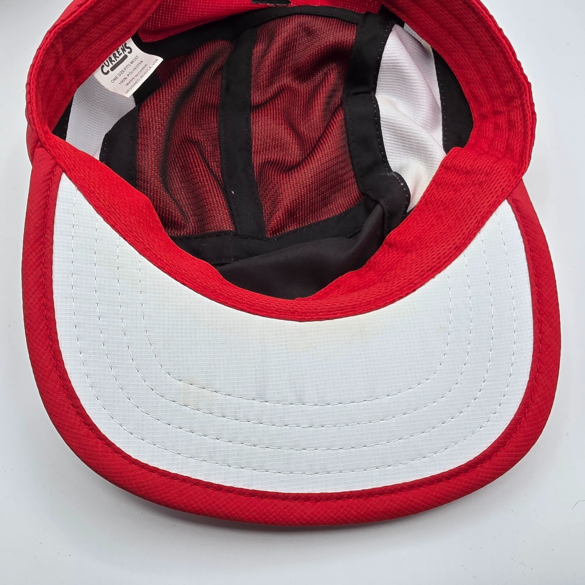 Other Currens Adults Red White Athletic Hat Casual Outdoors Runnin Size ONE SIZE - 8 Thumbnail