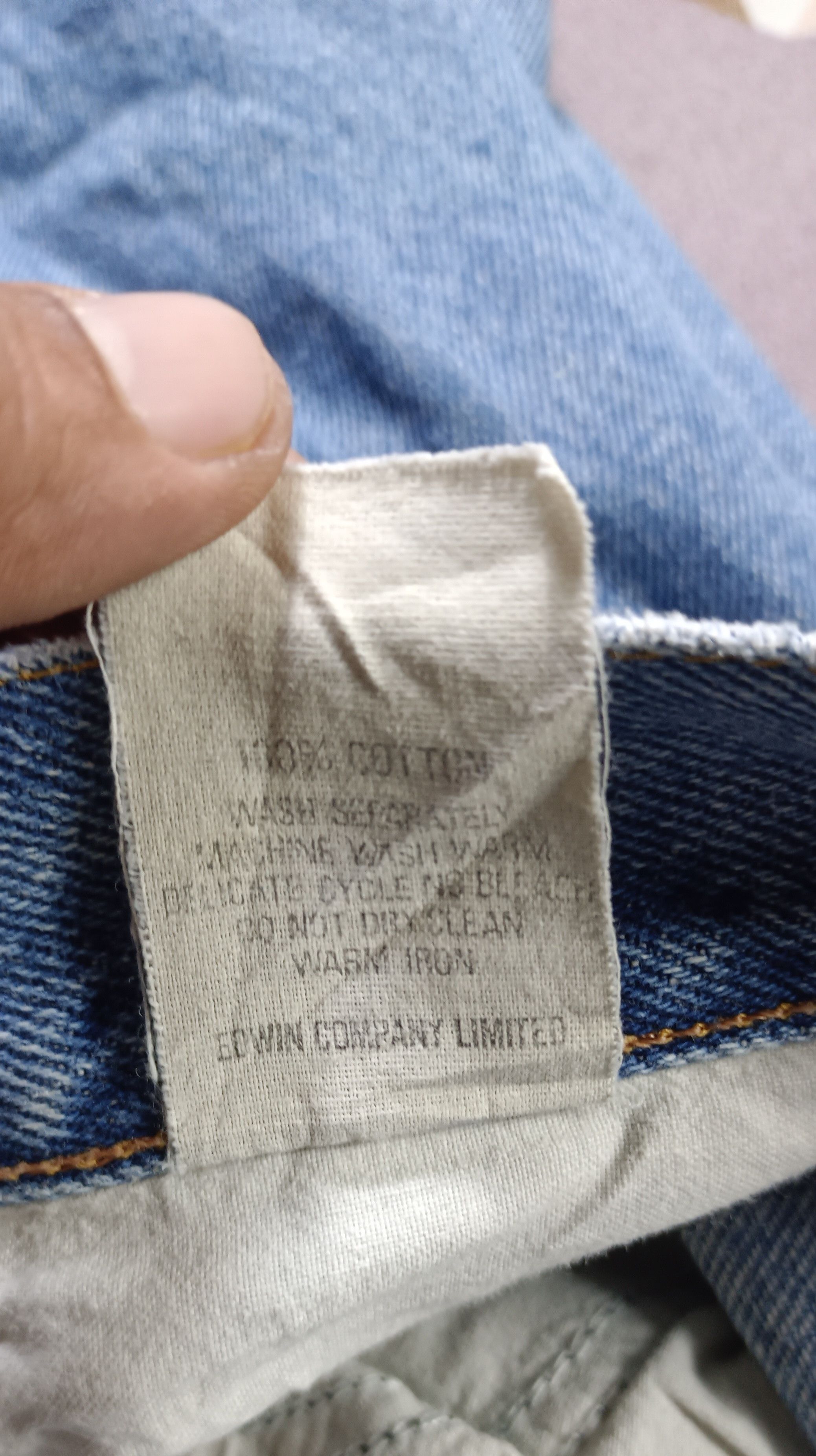 Edwin × Vintage Vintage💥 EDWIN made in Italy Distressed Jeans Size US 27 - 18 Thumbnail