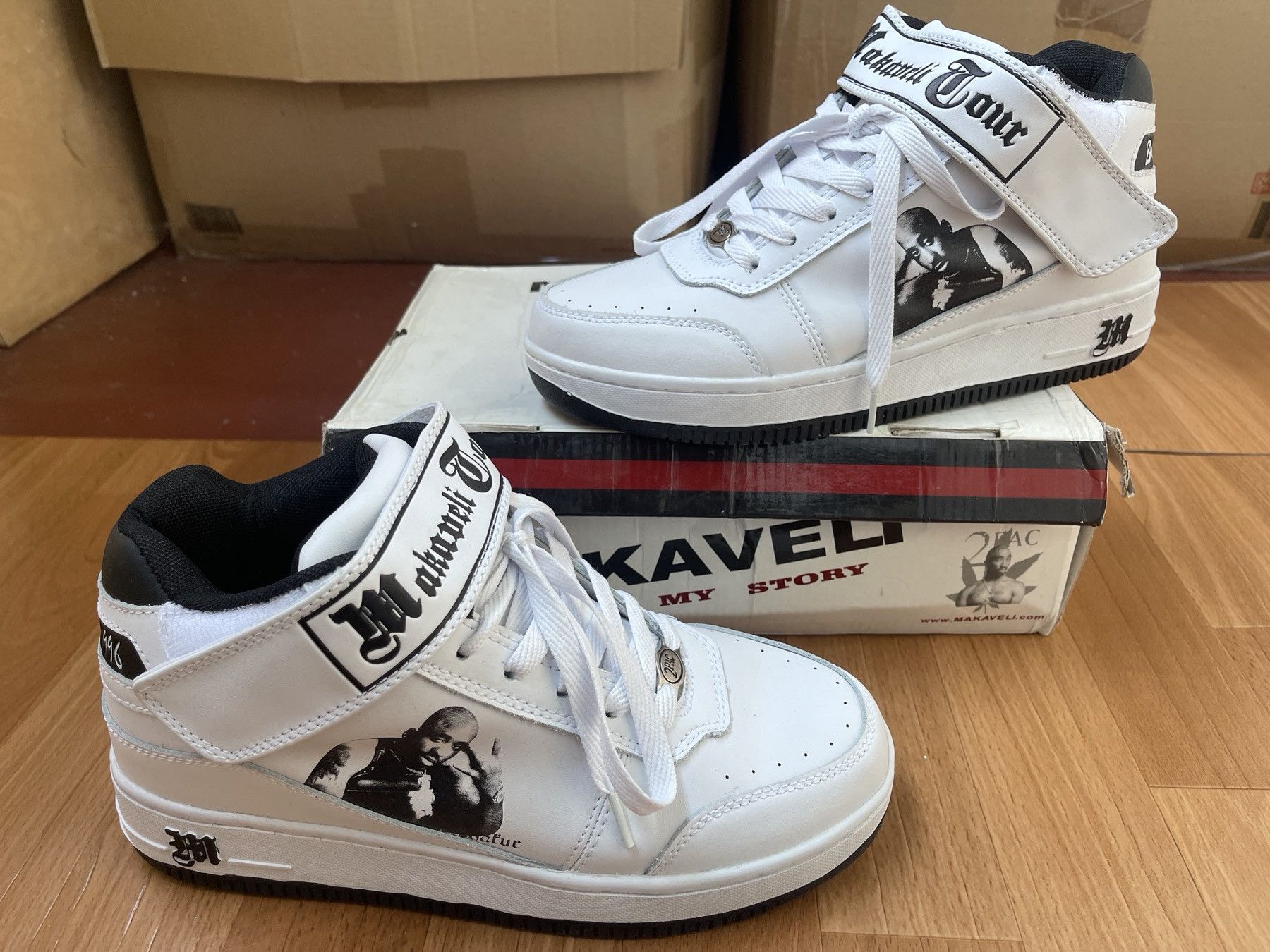 Makaveli MAKAVELI Branded sneakers, 2Pac shoes, Hi Top vintage US 9 Size US 9 / EU 42 - 1 Thumbnail